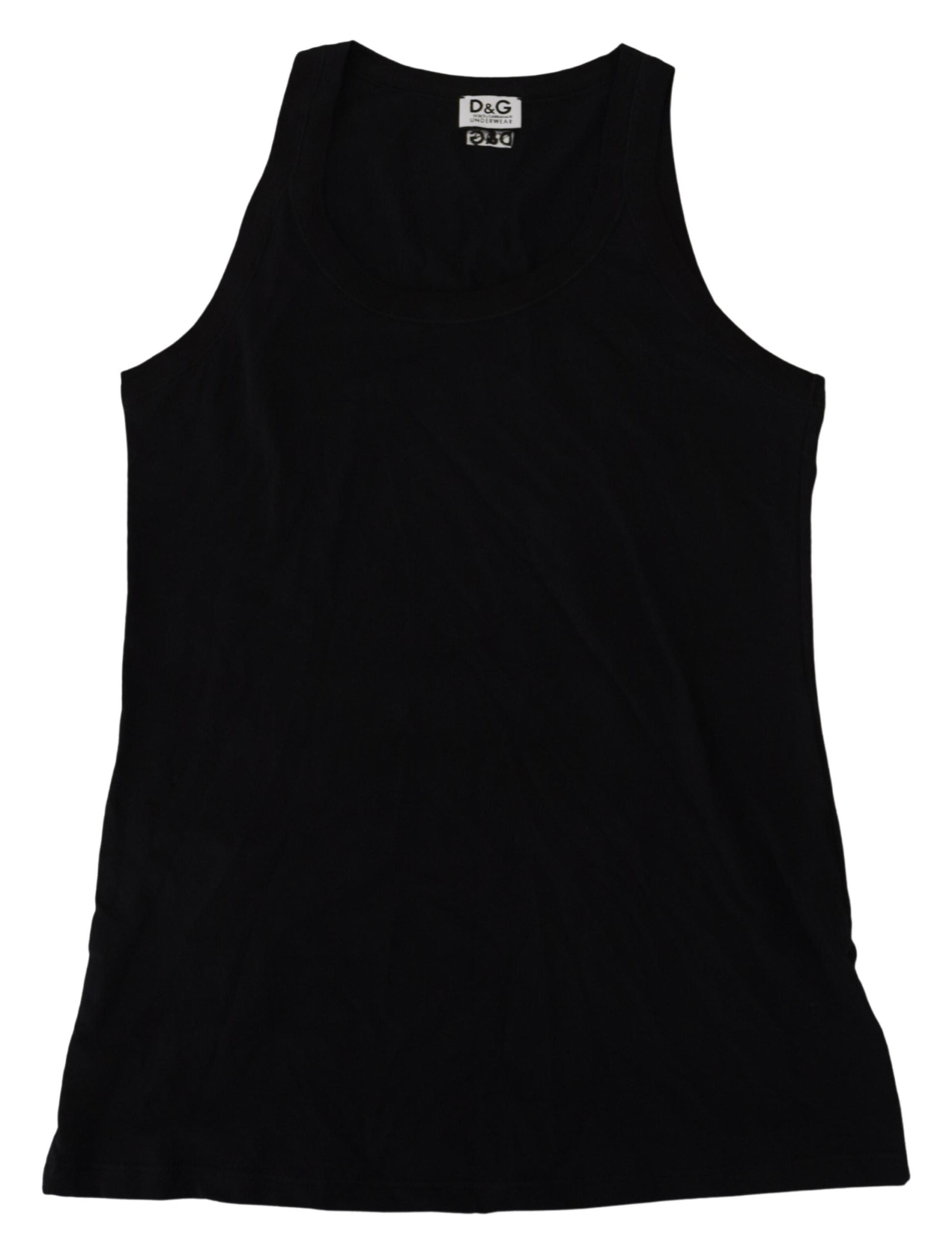 Dolce & Gabbana Sleek Black Cotton Blend Tank Top