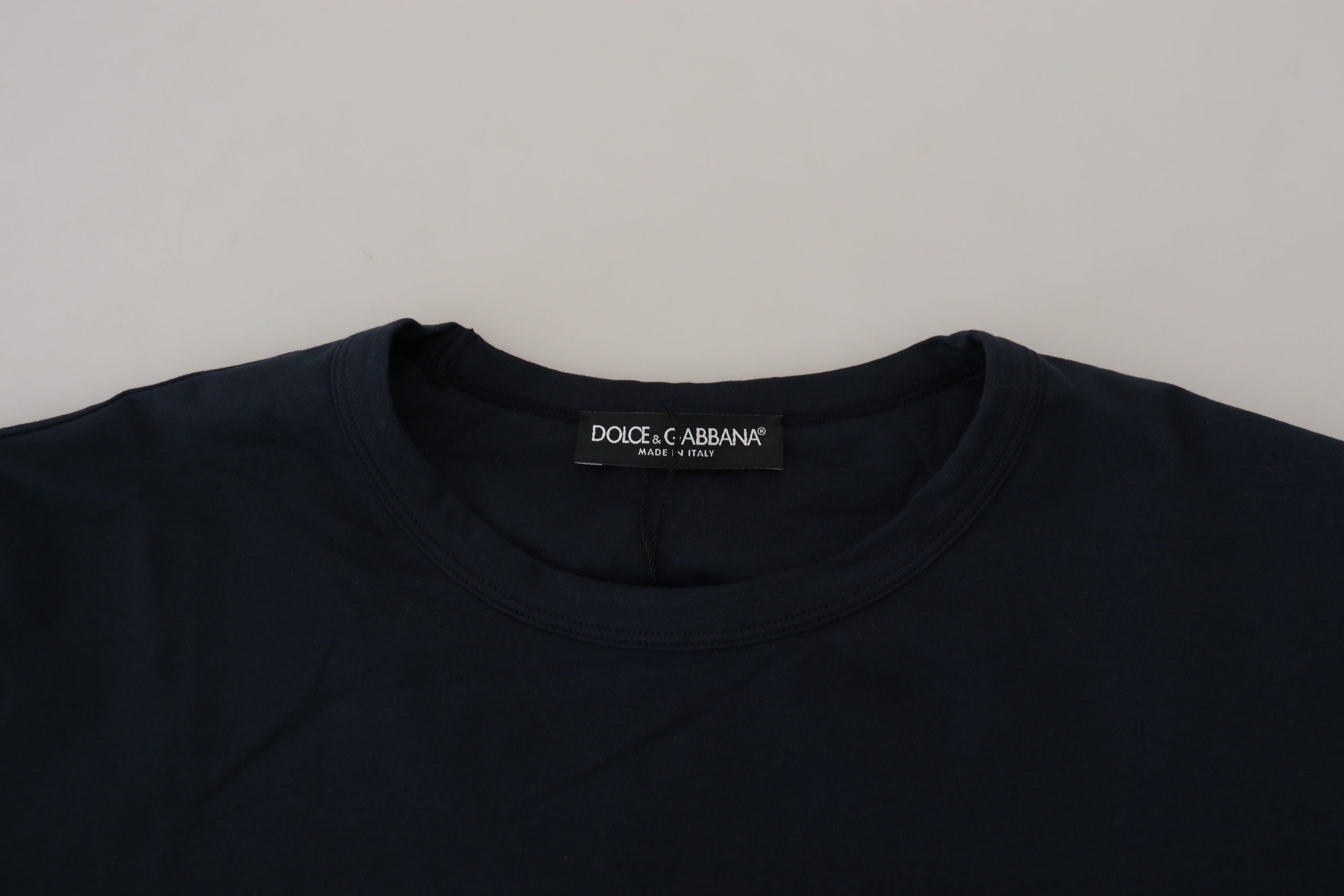 Dolce & Gabbana Elegant Crewneck Cotton Tee in Blue