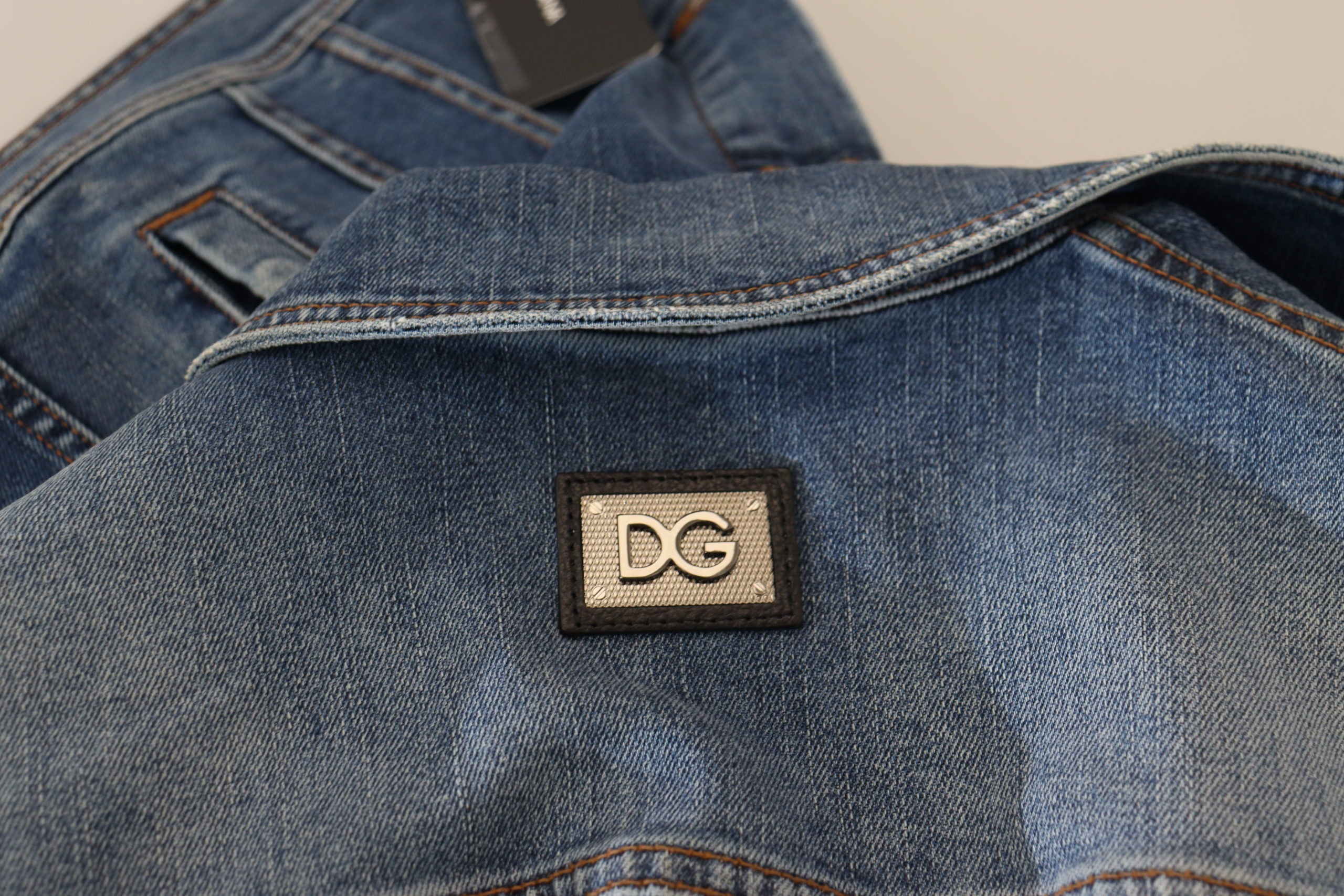 Dolce & Gabbana Elegant Single Breasted Denim Vest