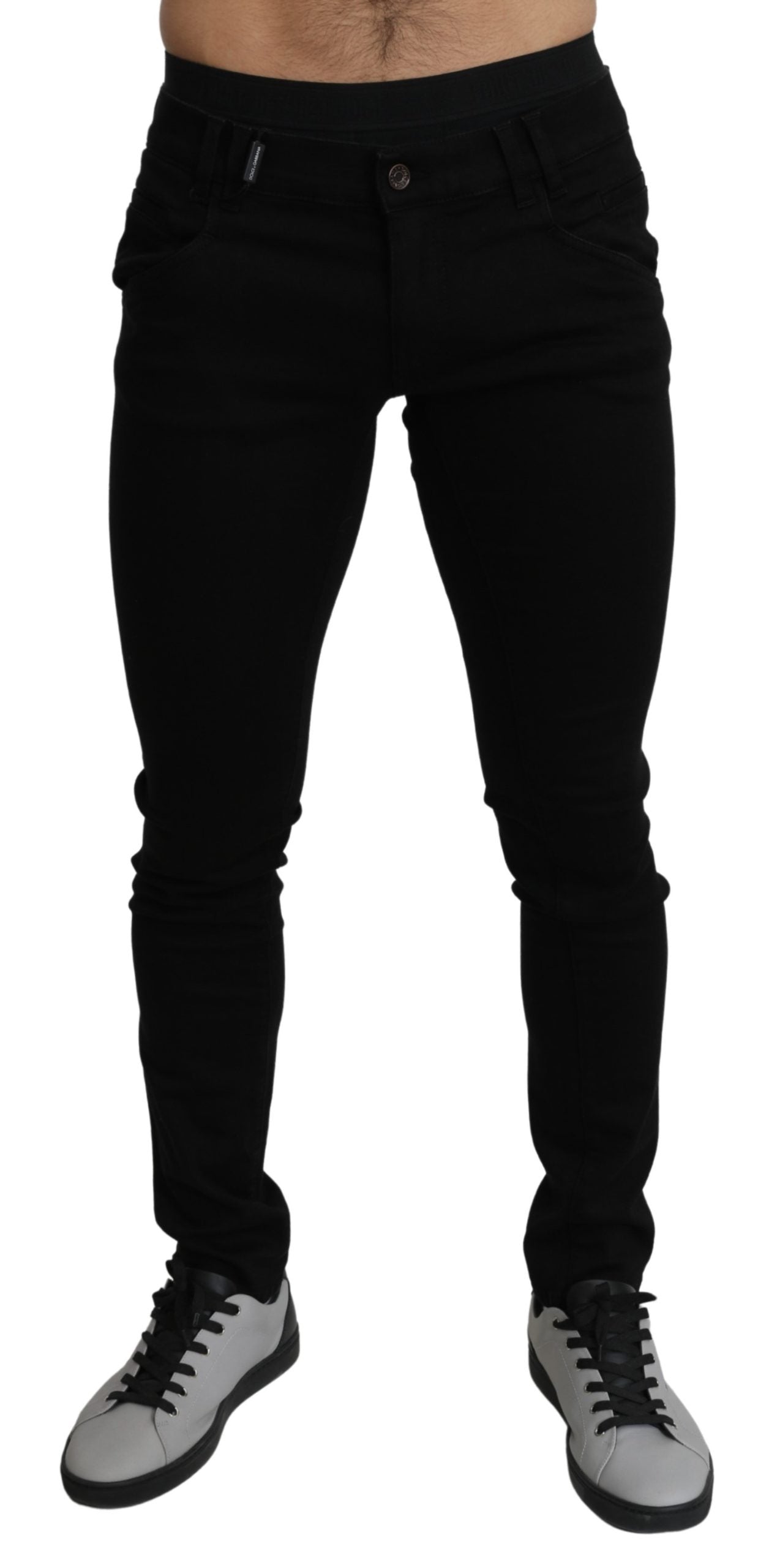 Dolce & Gabbana Elegant Black Stretch Cotton Jeans