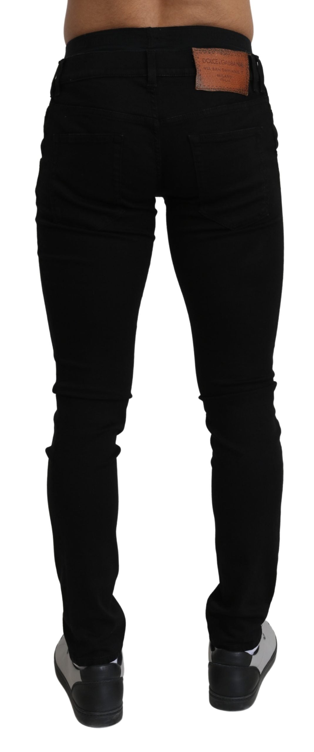 Dolce & Gabbana Elegant Black Stretch Cotton Jeans