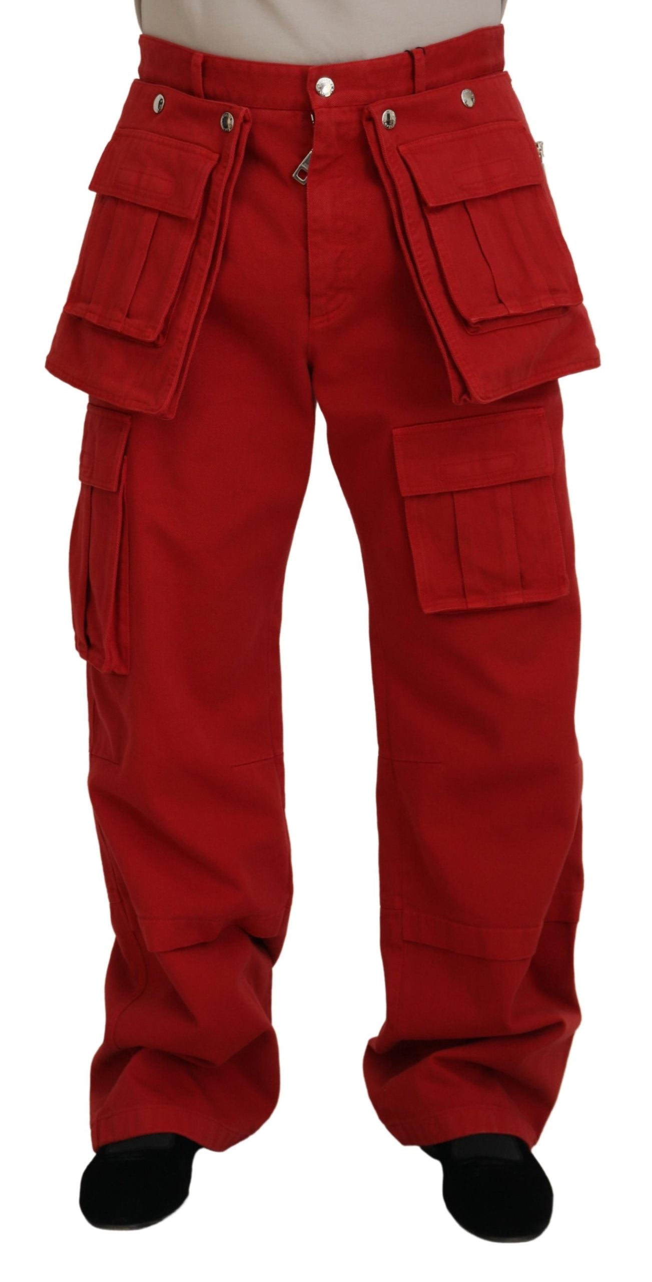 Dolce & Gabbana Exquisite Scarlet Carpenter Pants