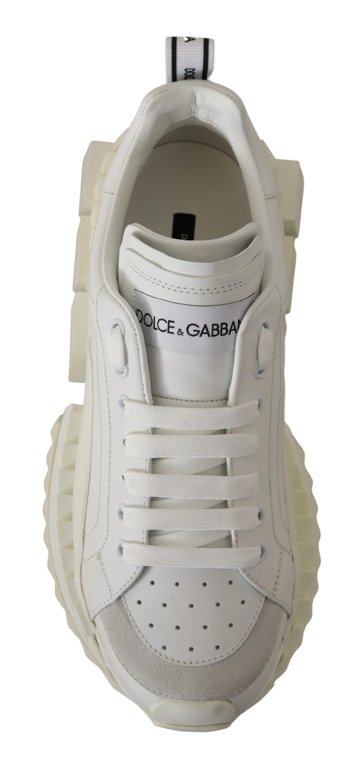 Dolce & Gabbana Chic White Super Queen Leather Sneakers