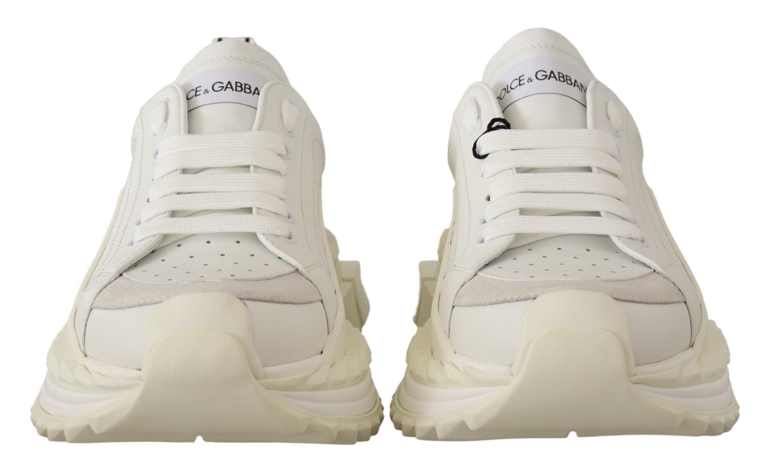 Dolce & Gabbana Chic White Super Queen Leather Sneakers