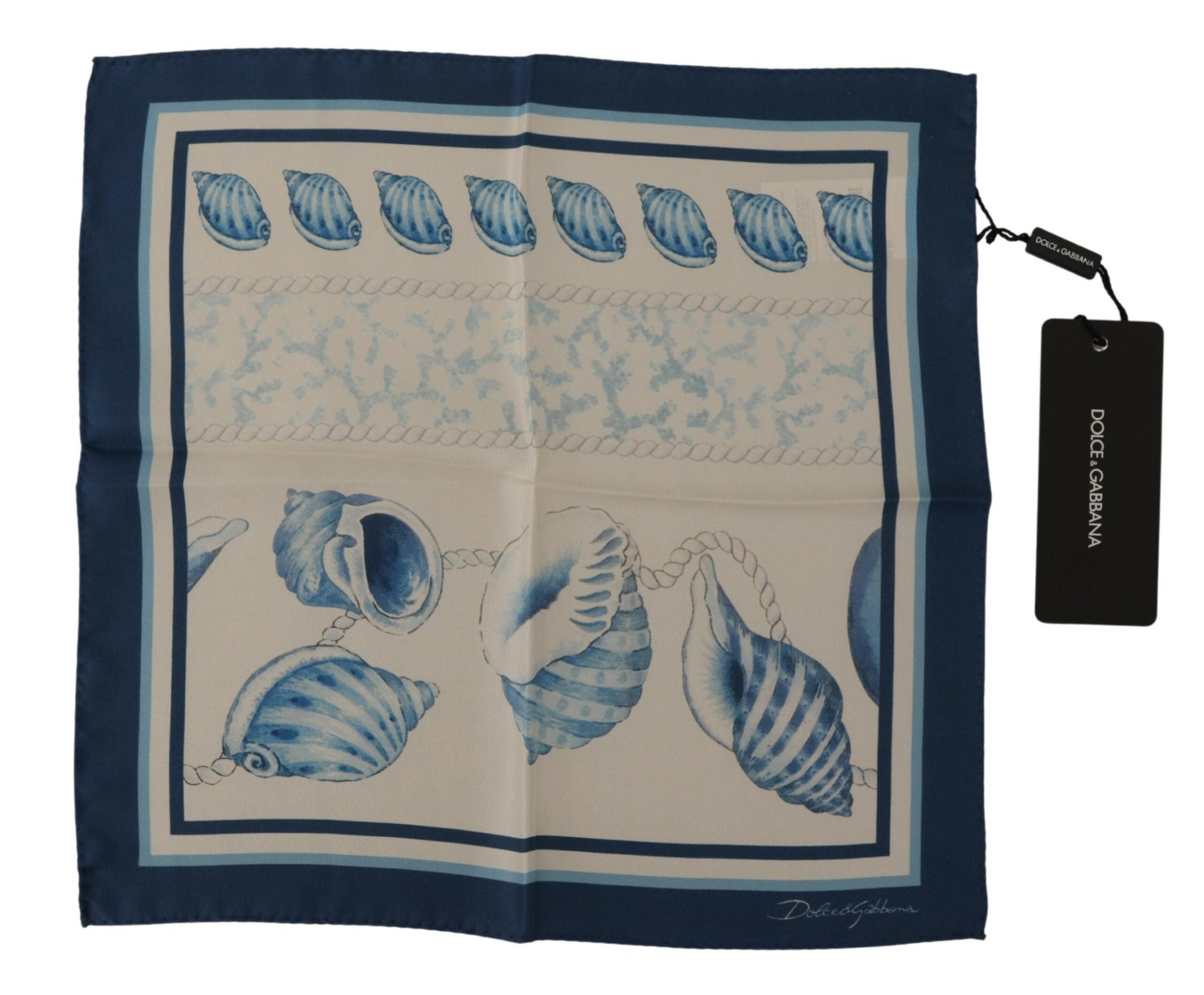 Dolce & Gabbana Elegant Blue Silk Men's Square Scarf