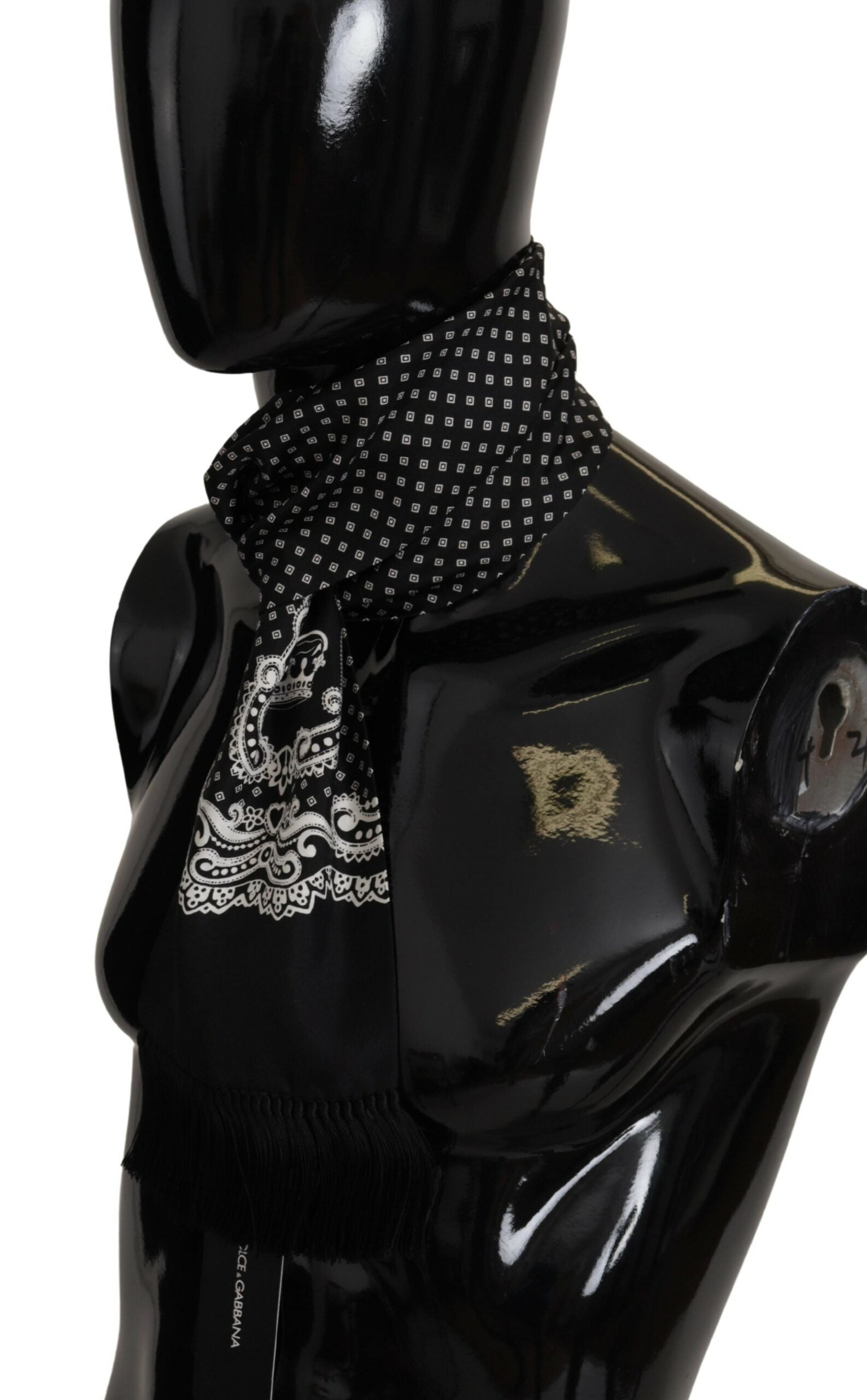 Dolce & Gabbana Elegant Silk Black Men's Scarf