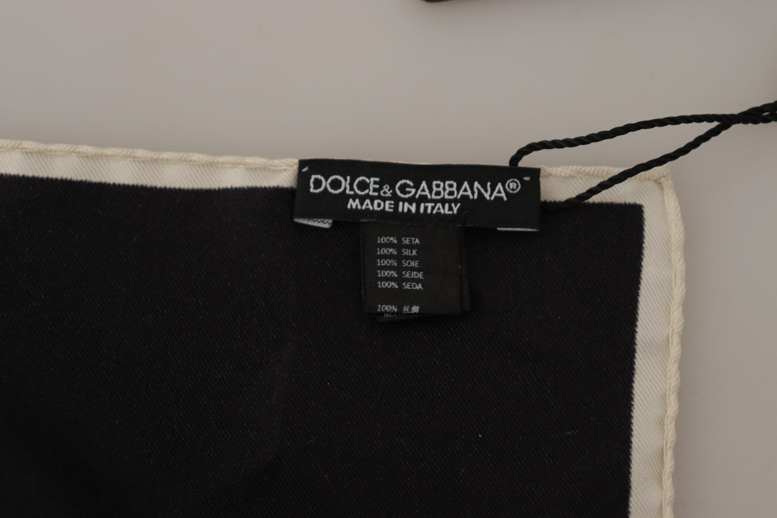 Dolce & Gabbana Elegant Black Silk Men's Scarf