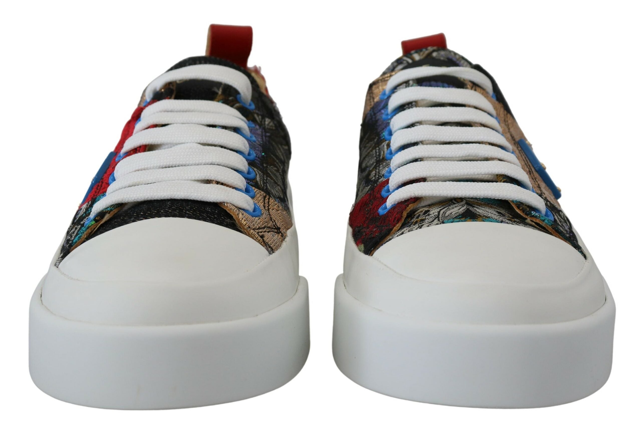 Dolce & Gabbana Multicolor Patchwork Lace-Up Sneakers