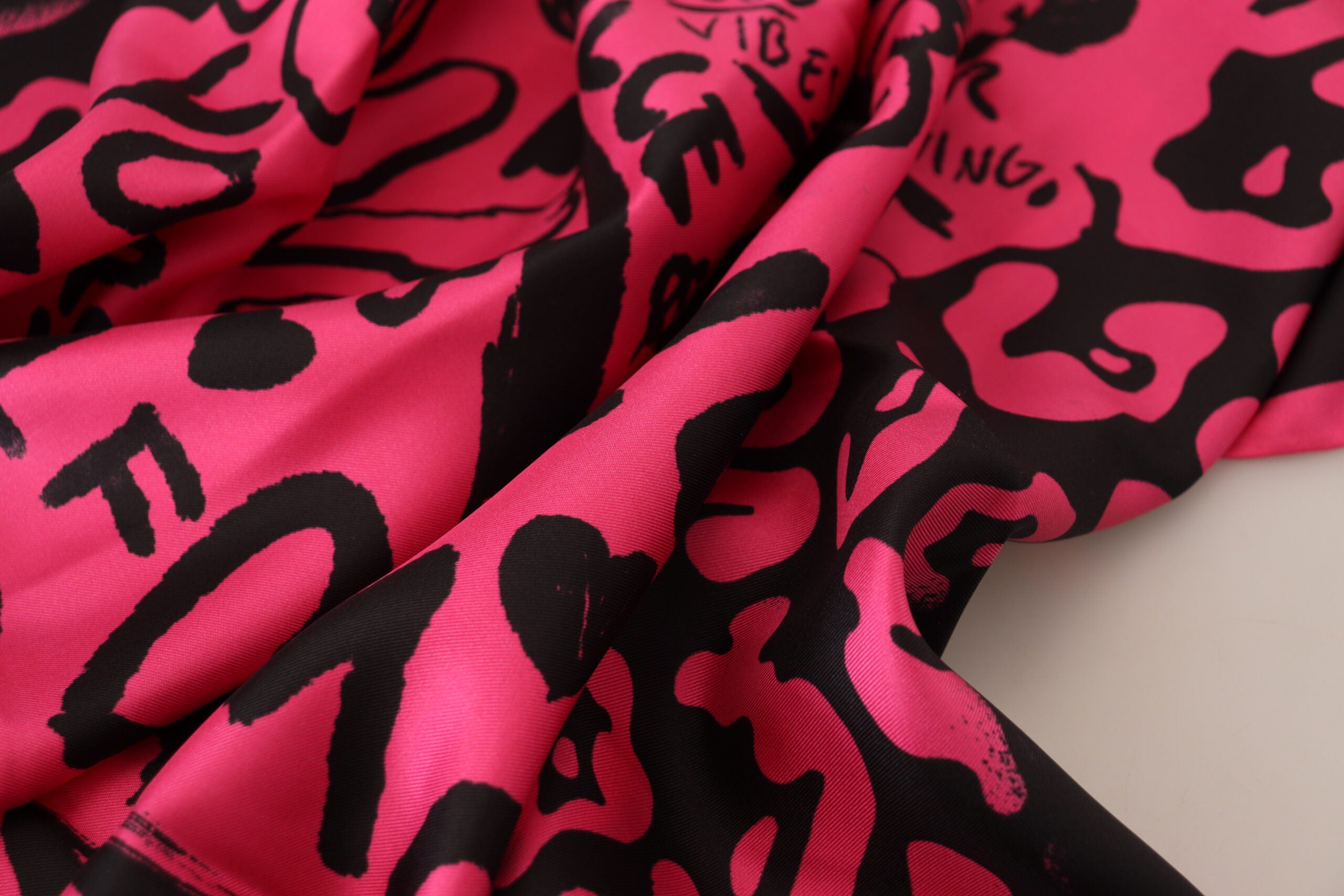 Dolce & Gabbana Elegant Pink Silk Square Scarf