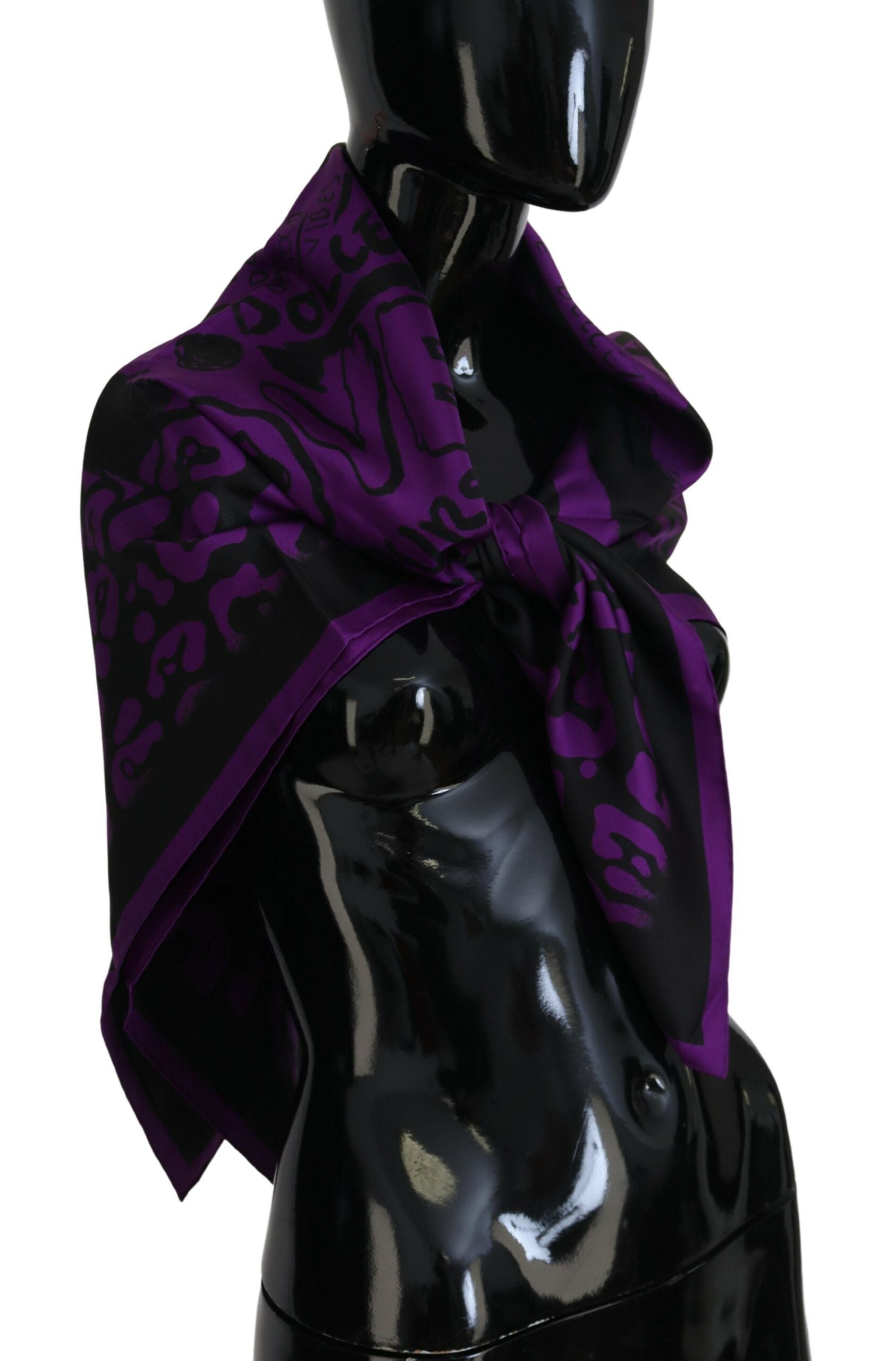 Dolce & Gabbana Elegant Silk Square Scarf in Purple