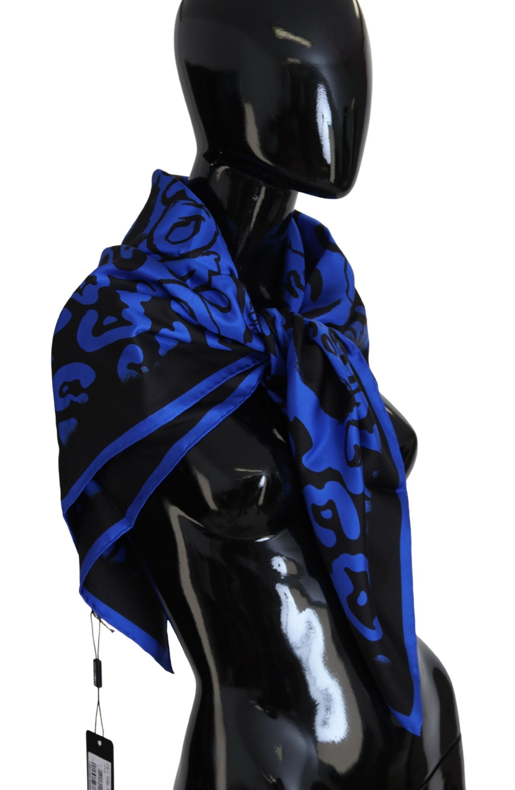 Dolce & Gabbana Elegant Silk Square Scarf in Royal Blue