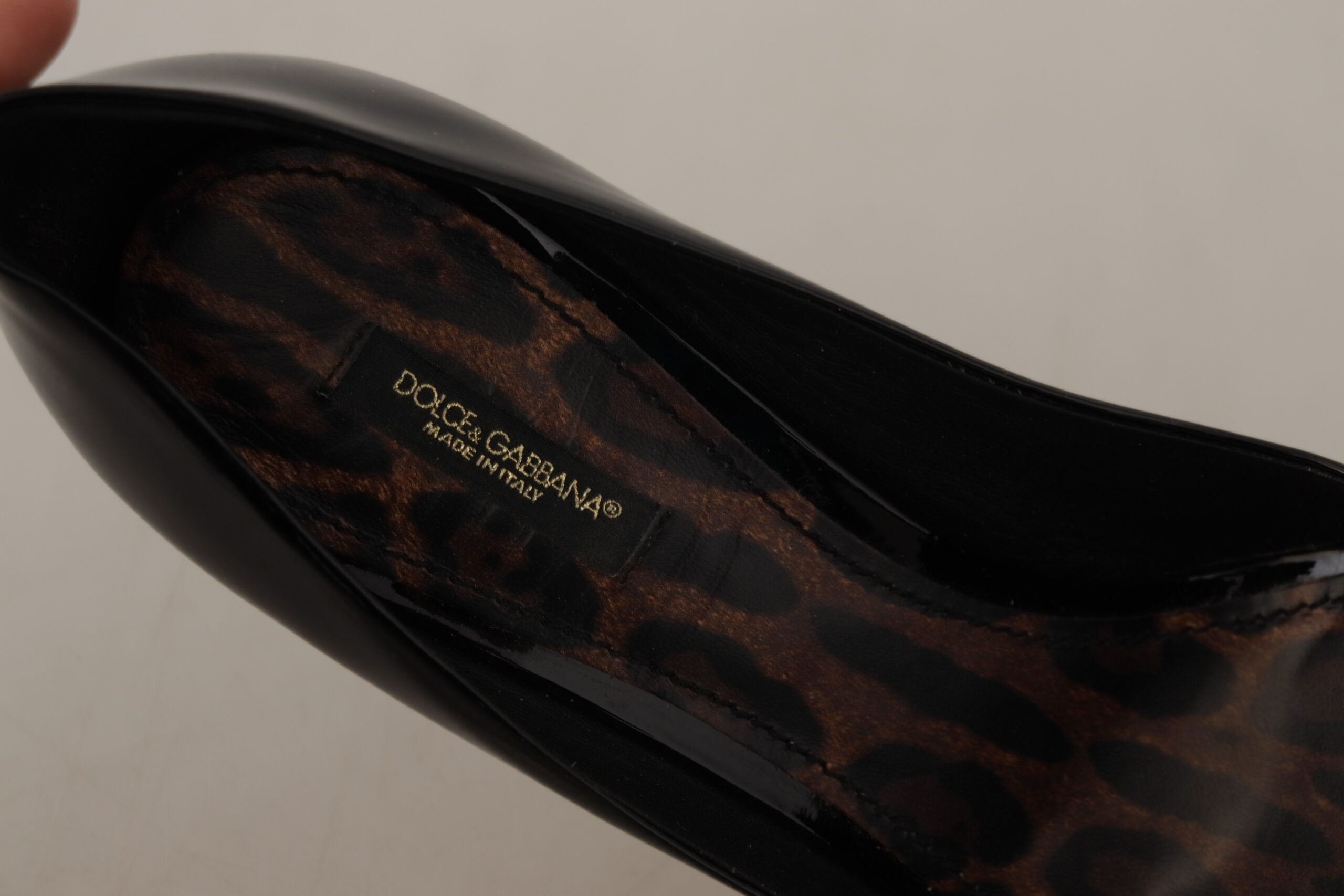 Dolce & Gabbana Elegant Black Patent Leather Heels