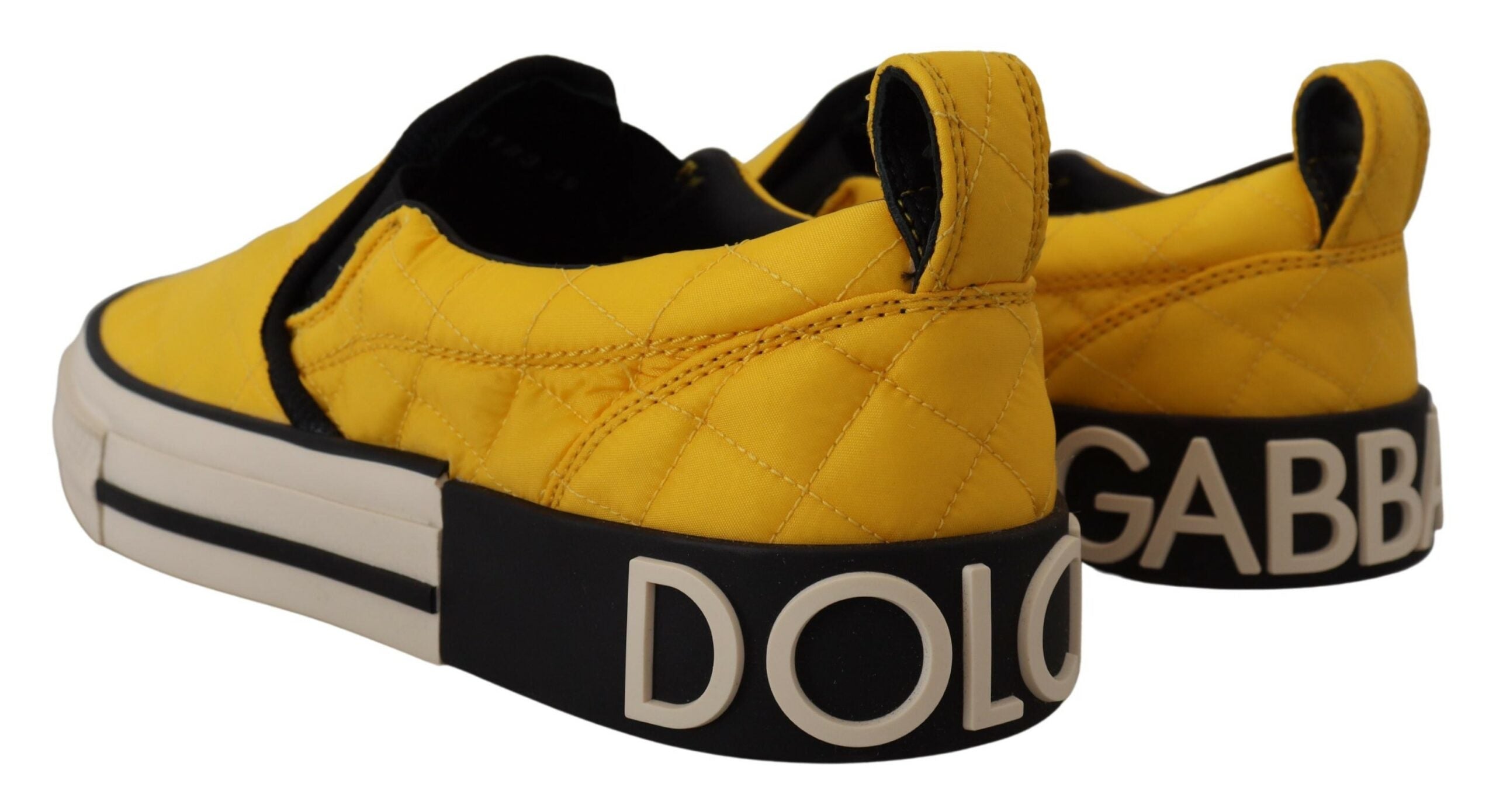 Dolce & Gabbana Chic Yellow Slip-On Sneakers for Women