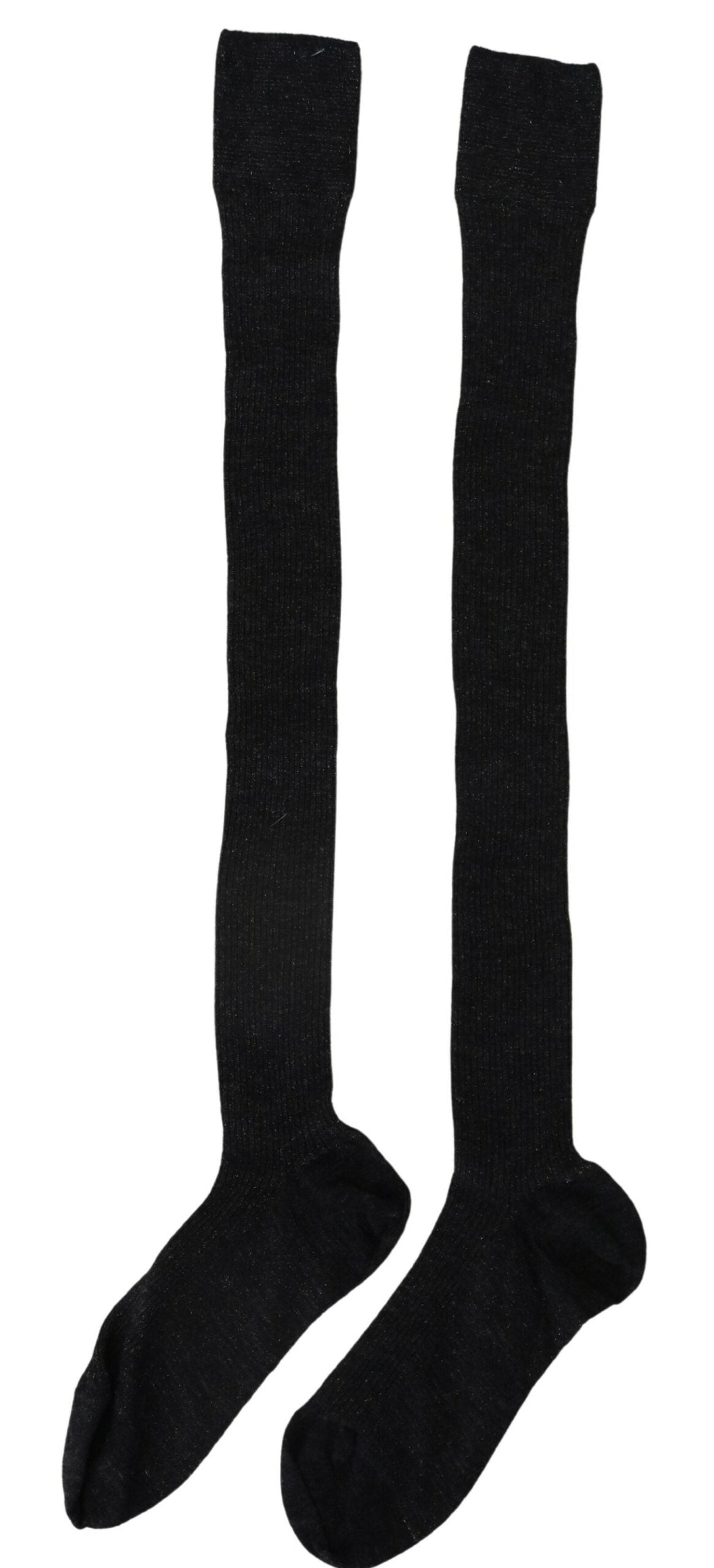 Prada Elegant Thigh-High Knit Socks