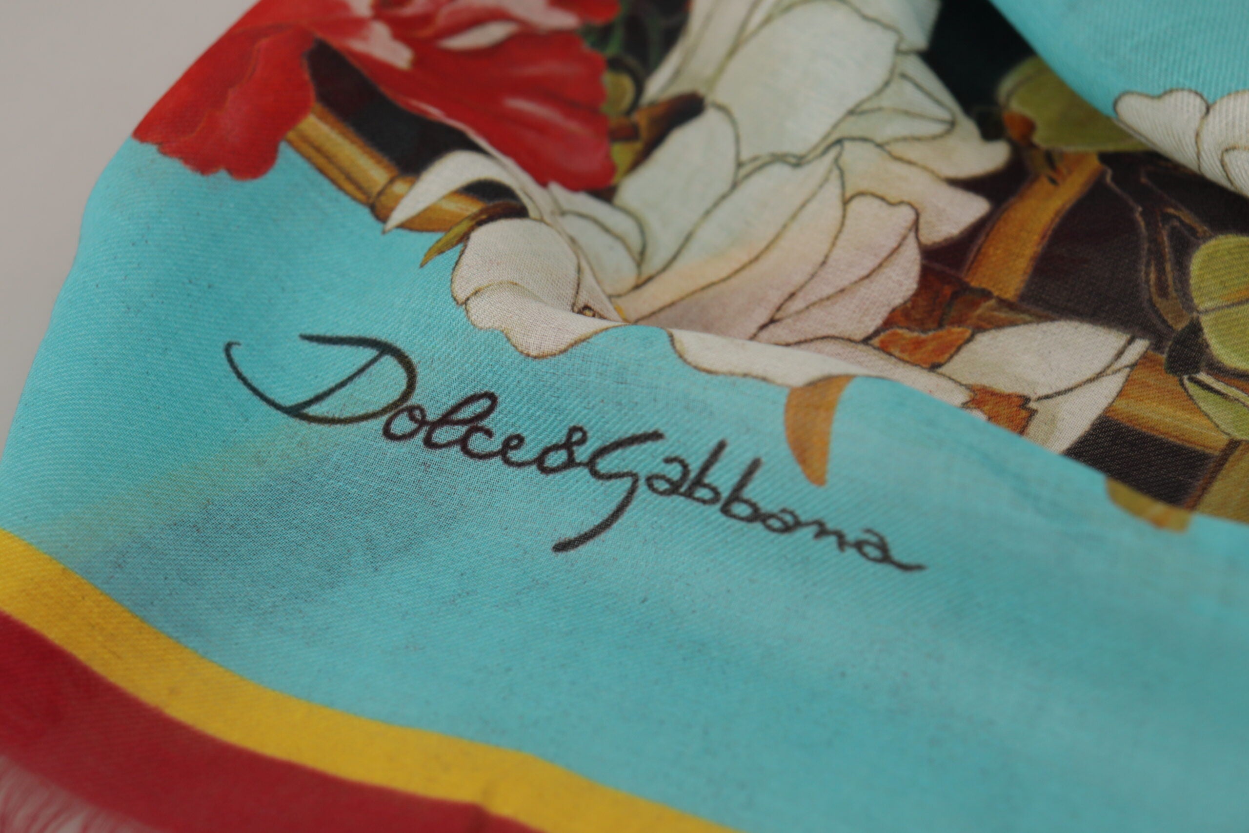 Dolce & Gabbana Floral Dragon Elegance Silk Blend Shawl