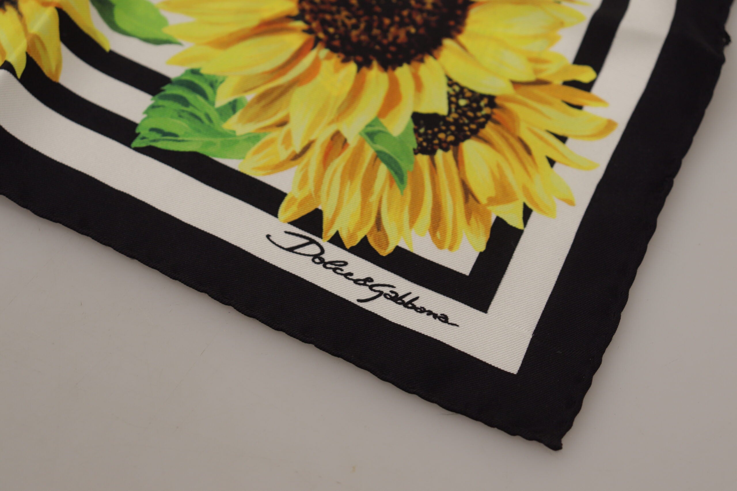 Dolce & Gabbana Sunflower Silk Square Scarf