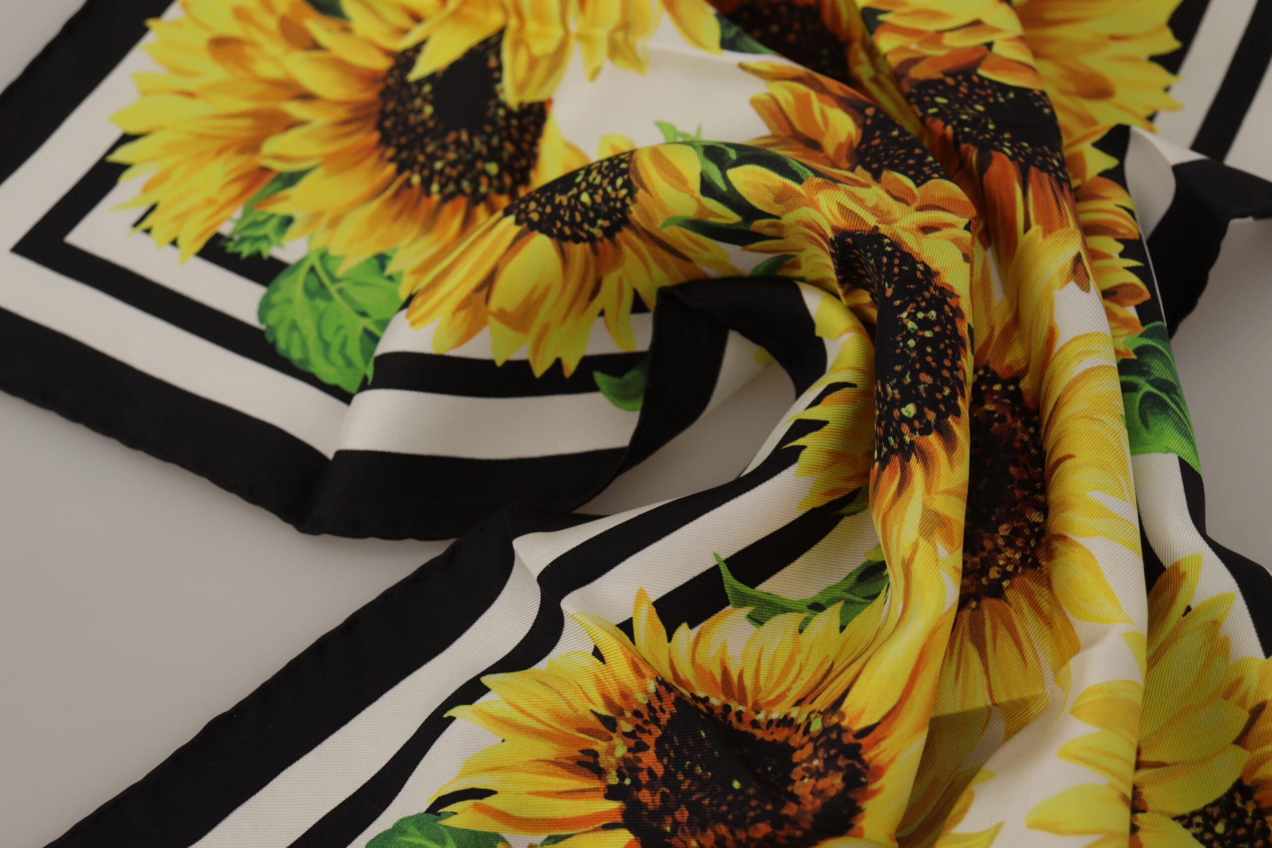 Dolce & Gabbana Sunflower Silk Square Scarf