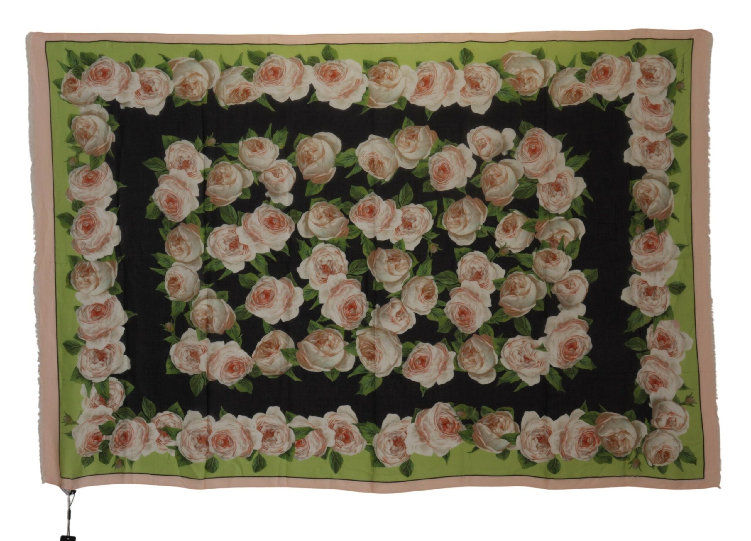 Dolce & Gabbana Elegant Floral Print Silk Blend Scarf