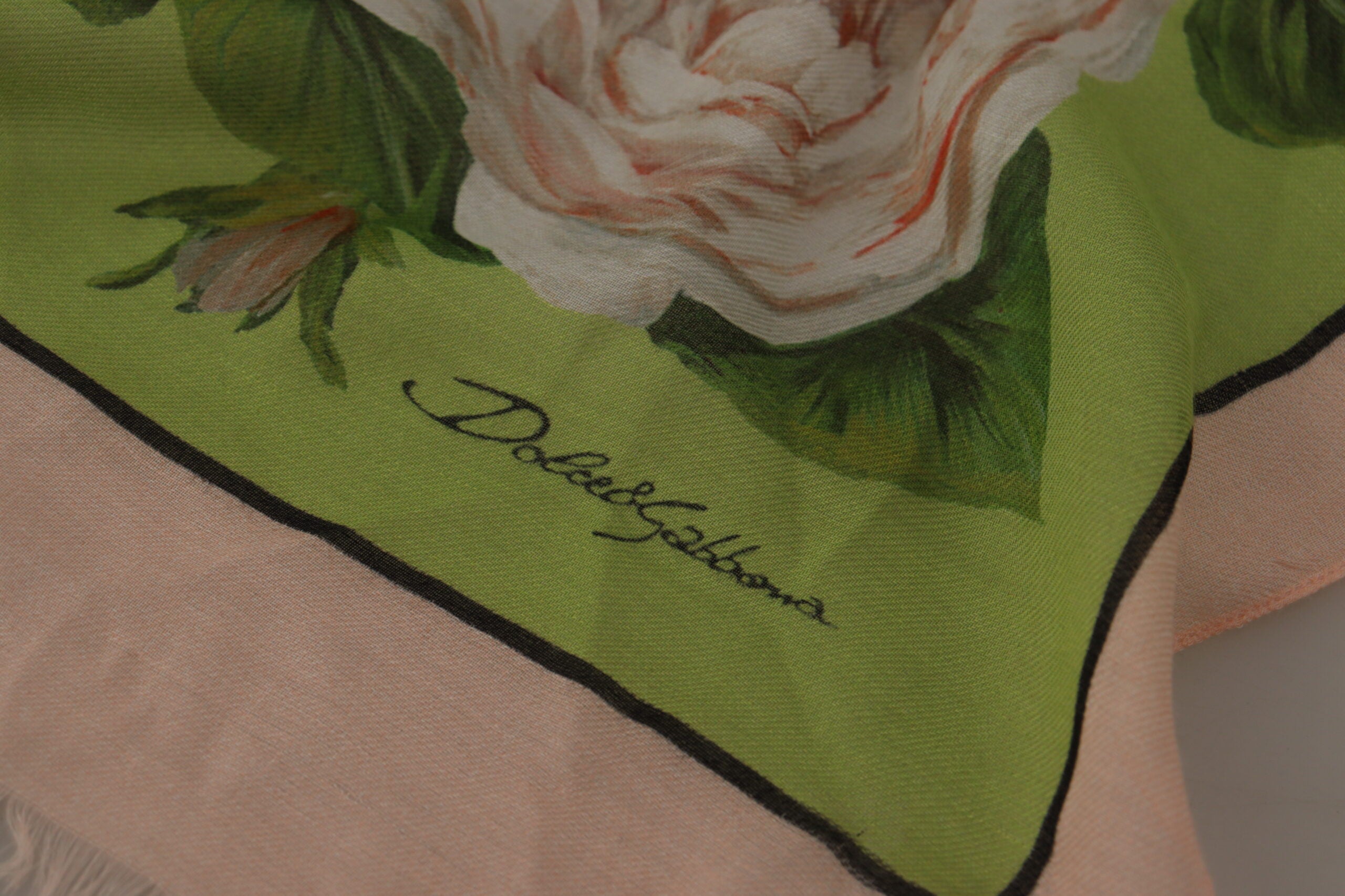 Dolce & Gabbana Elegant Floral Print Silk Blend Scarf