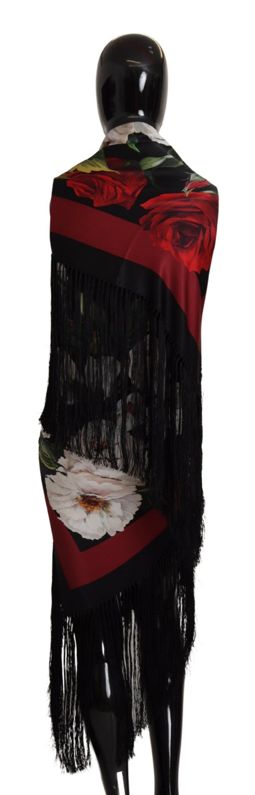 Dolce & Gabbana Elegant Silk Square Scarf with Roses Print