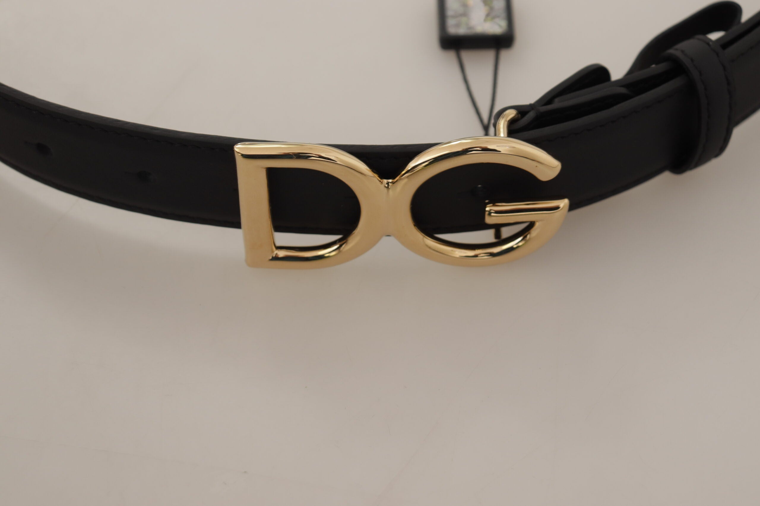 Dolce & Gabbana Elegant Engraved Logo Leather Belt