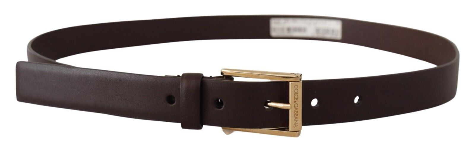 Dolce & Gabbana Elegant Dark Brown Leather Belt