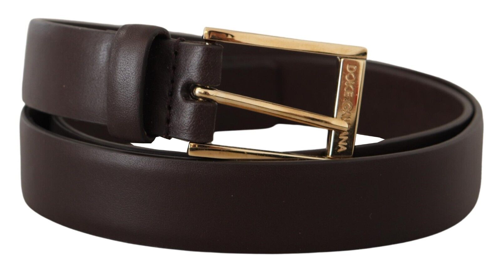 Dolce & Gabbana Elegant Dark Brown Leather Belt