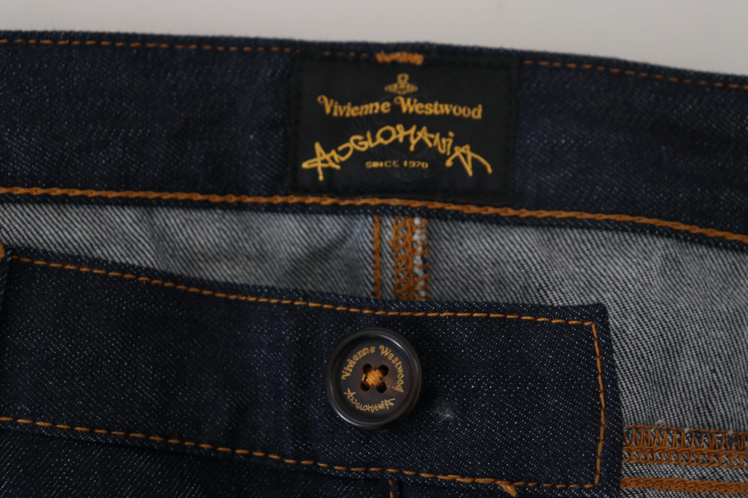 Vivienne Westwood Elegant Tapered Blue Denim Jeans