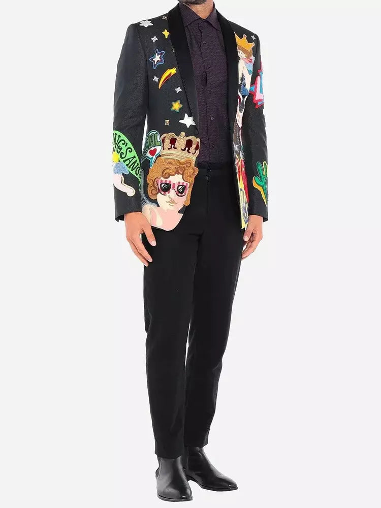 Dolce & Gabbana Classic Black One-Button Martini Jacket