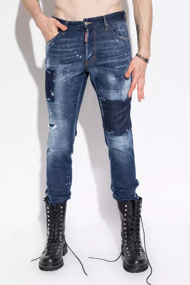 Dsquared² Cool Guy Distressed Tapered Jeans with Splatter Effect