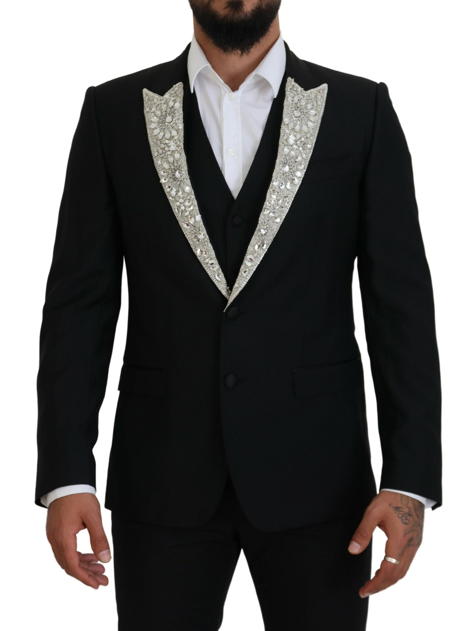 Dolce & Gabbana Elegant Slim Fit Two-Piece Blazer and Vest