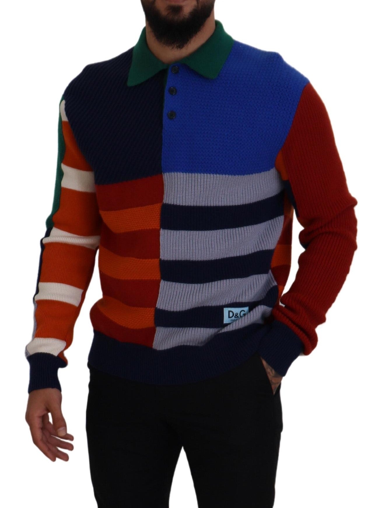 Dolce & Gabbana Pullover Sweater in Multicolor Stripes