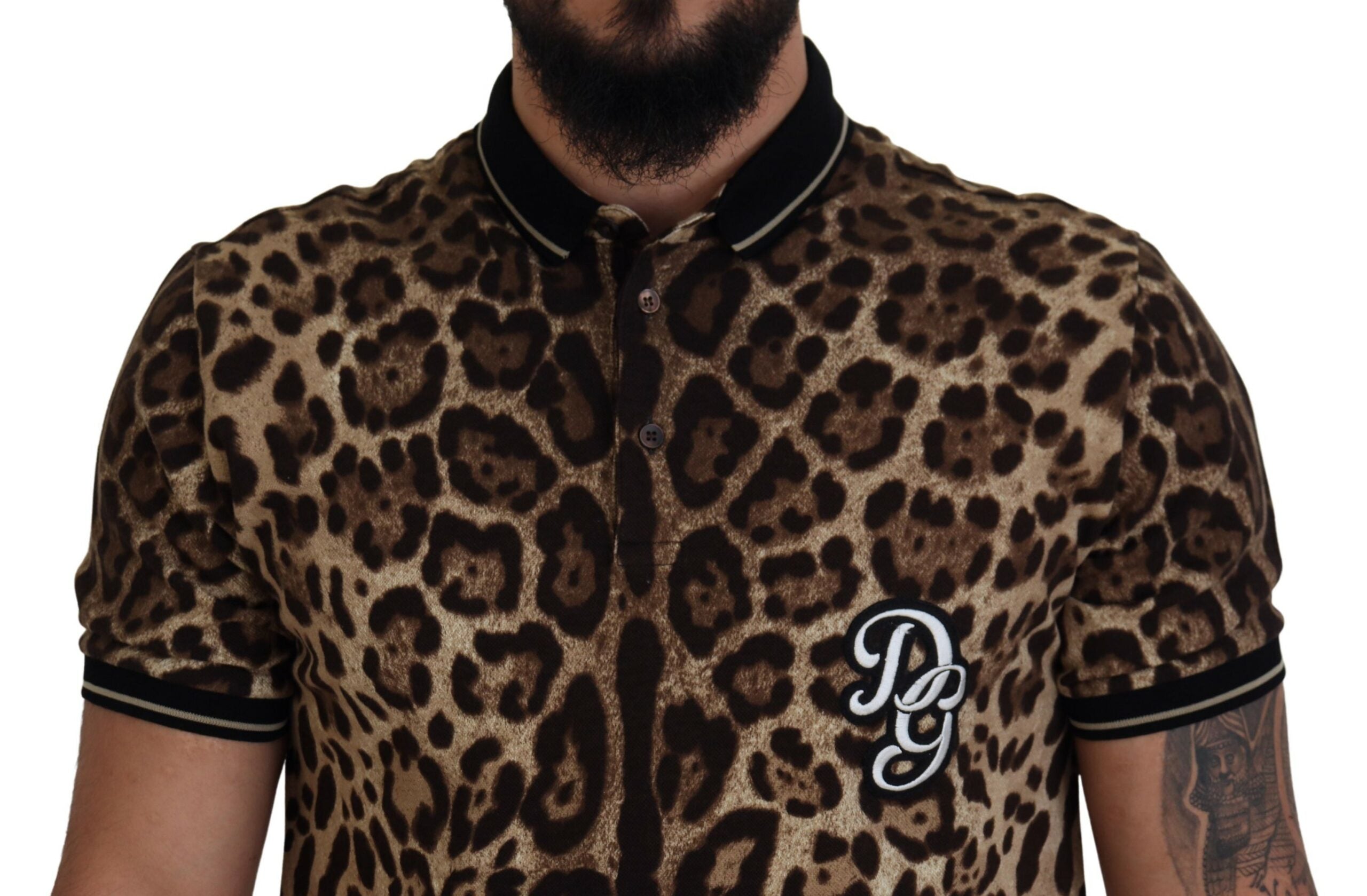 Dolce & Gabbana Leopard Print Cotton Casual Tee