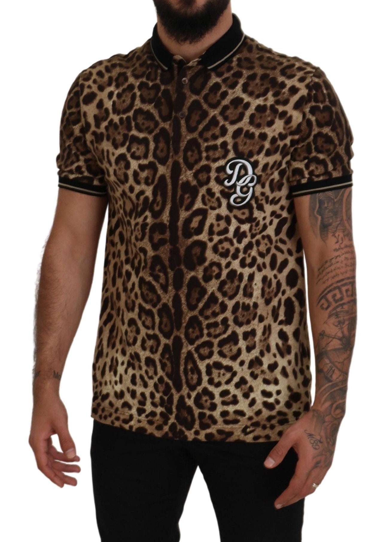 Dolce & Gabbana Leopard Print Cotton Casual Tee