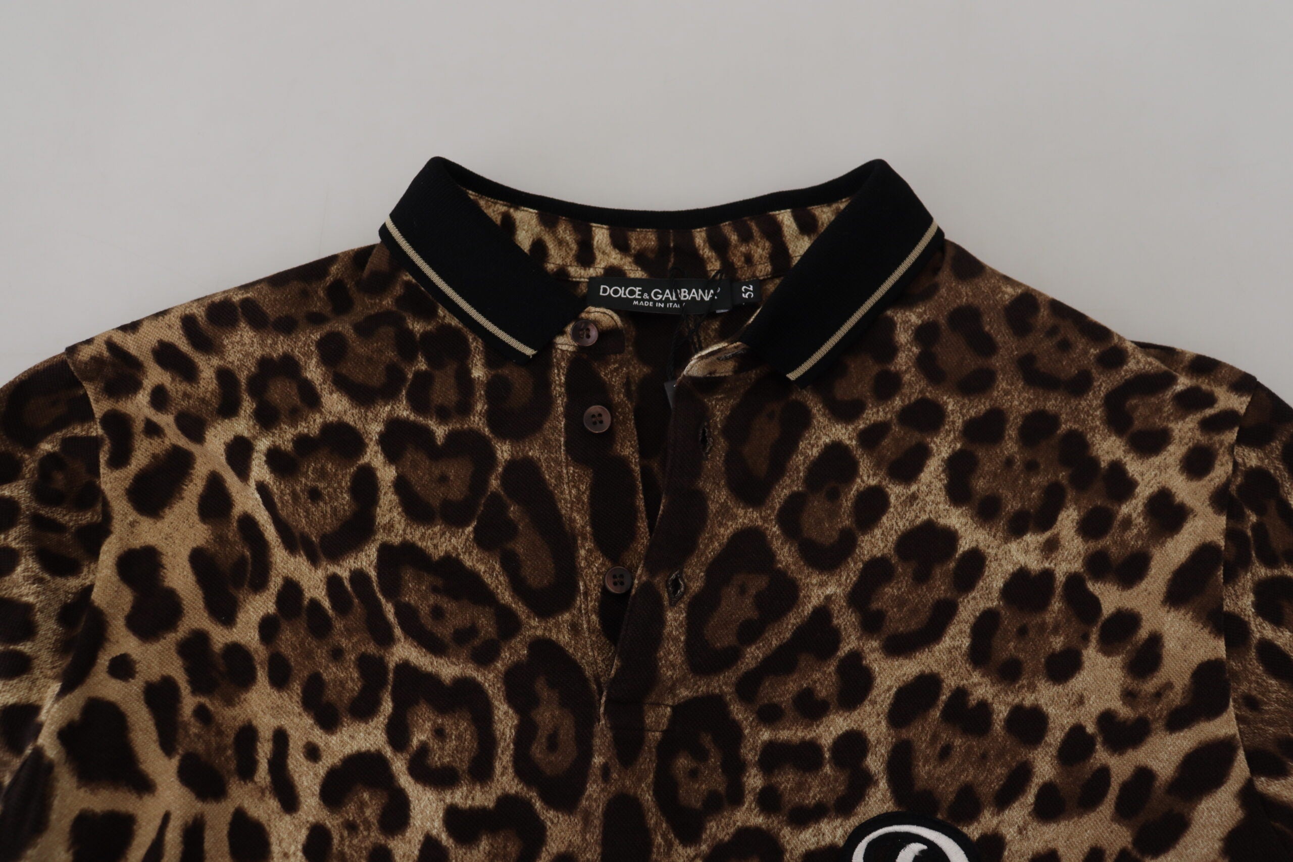 Dolce & Gabbana Leopard Print Cotton Casual Tee