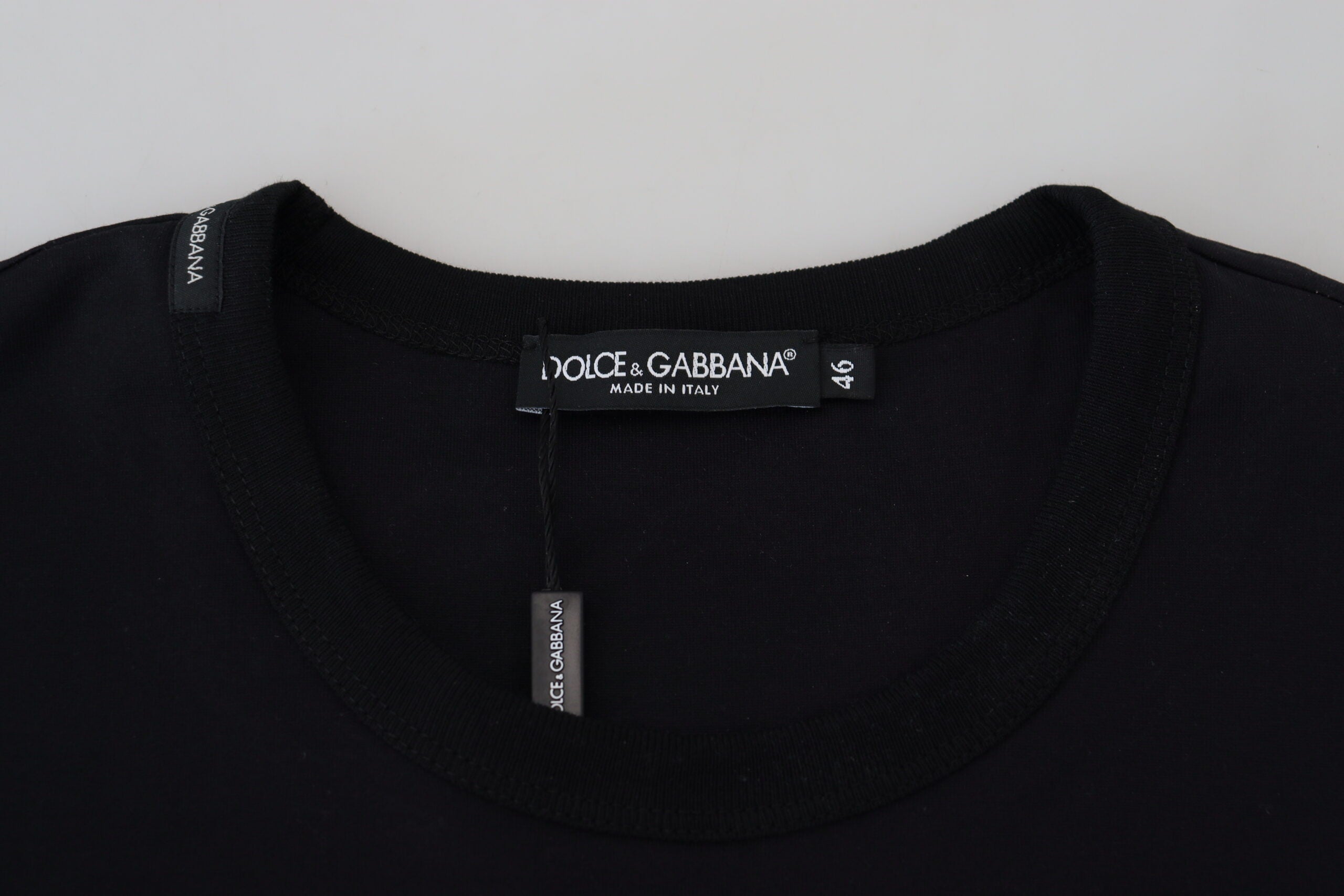 Dolce & Gabbana Elegant Black Printed Cotton T-Shirt