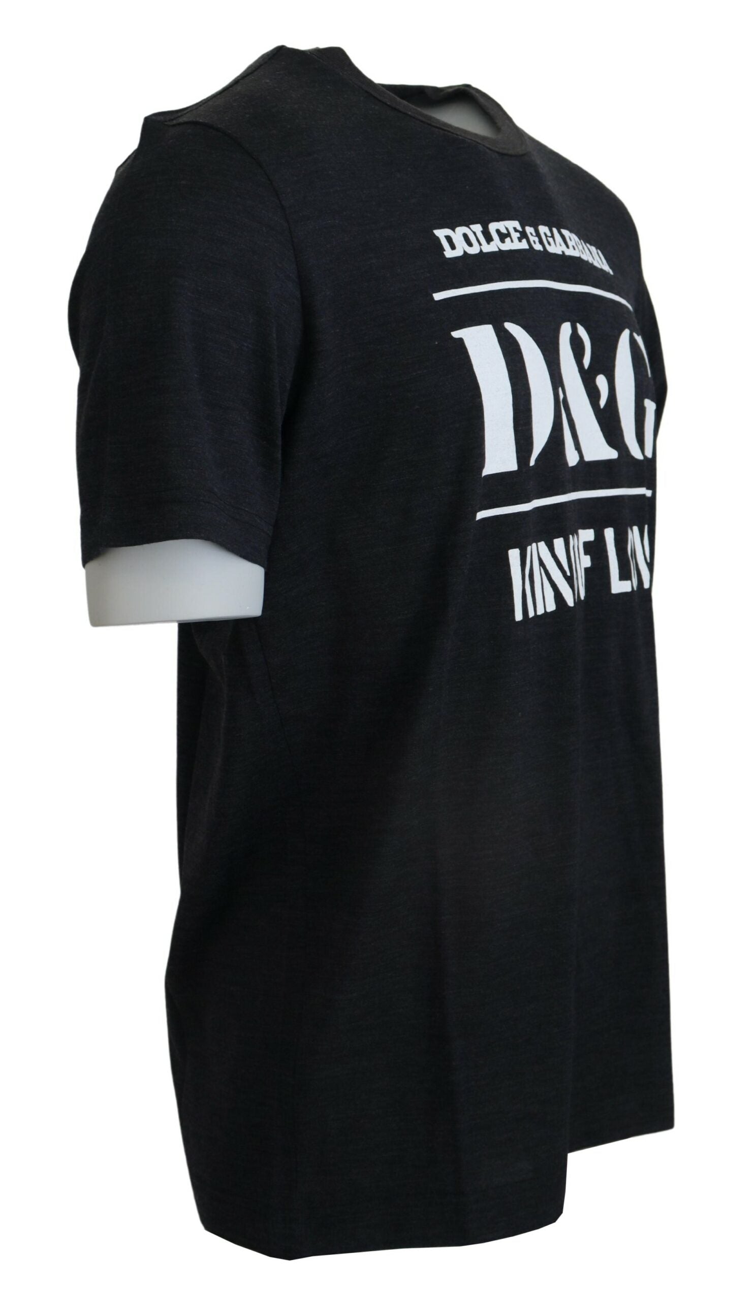 Dolce & Gabbana Elegant Gray Wool Crewneck T-Shirt