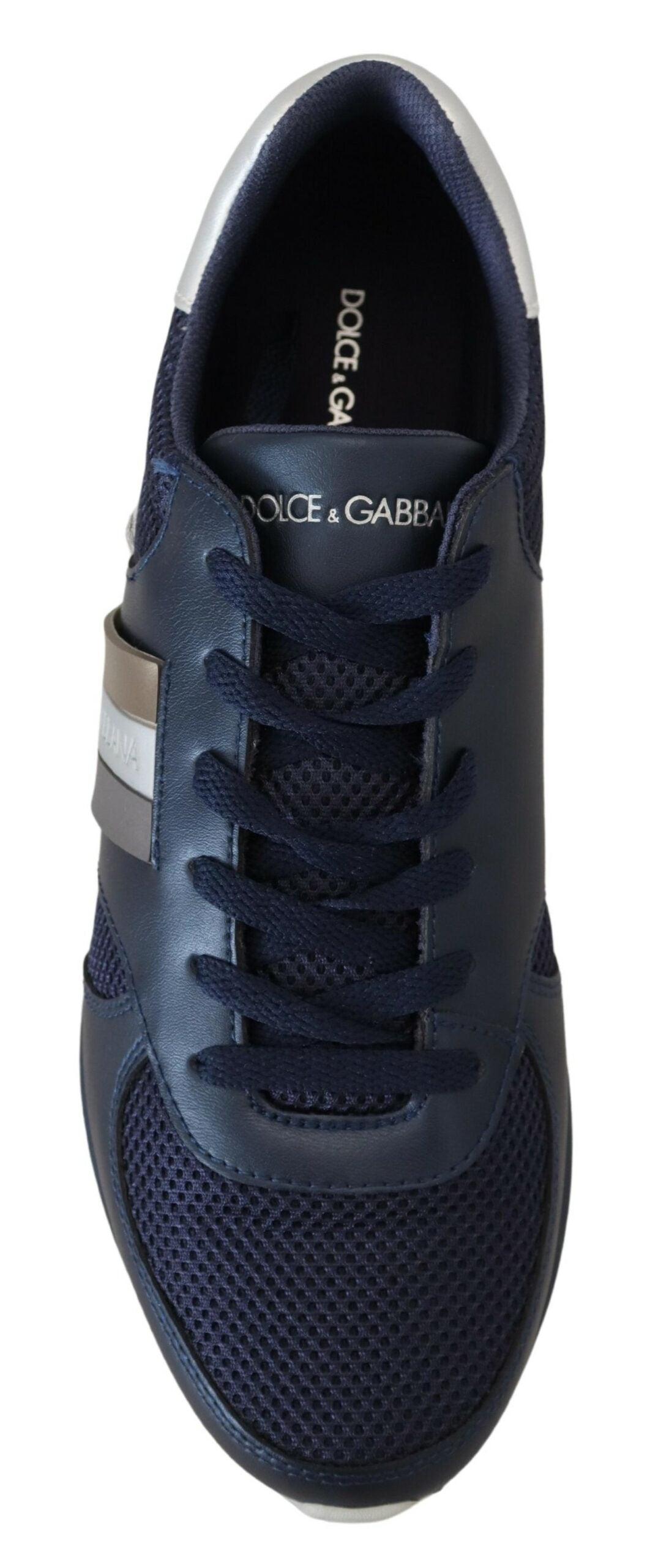 Dolce & Gabbana Elegant Blue Low Top Leather Sneakers