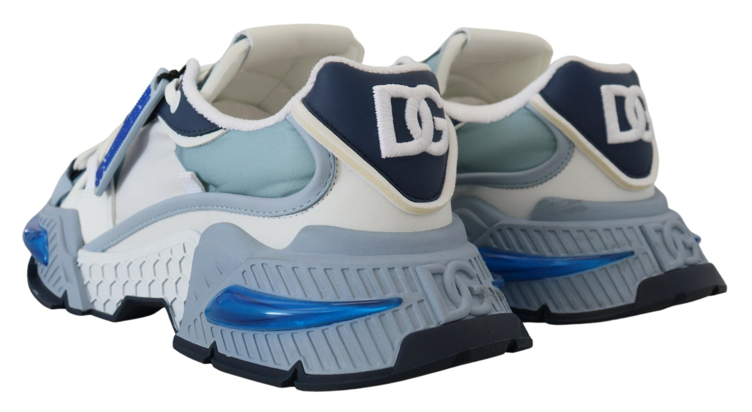 Dolce & Gabbana Chic Space-Inspired Sneakers in White & Blue