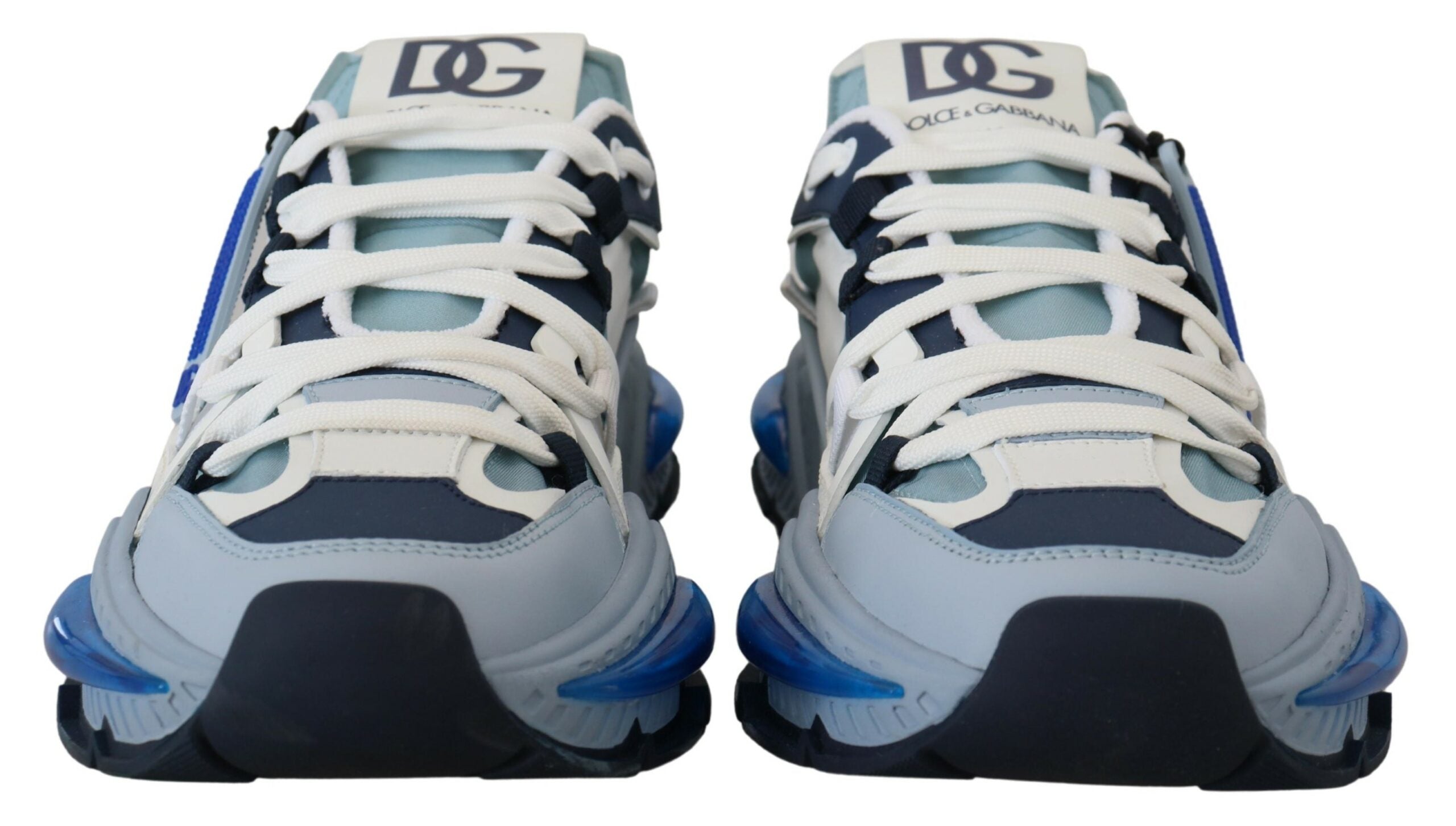 Dolce & Gabbana Chic Space-Inspired Sneakers in White & Blue