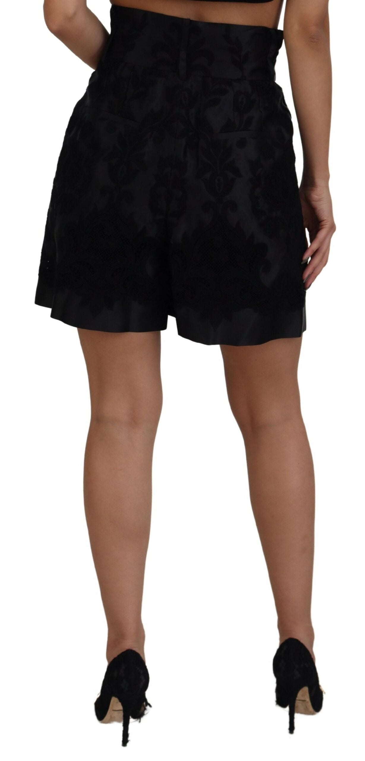 Dolce & Gabbana Floral Brocade High Waist Shorts