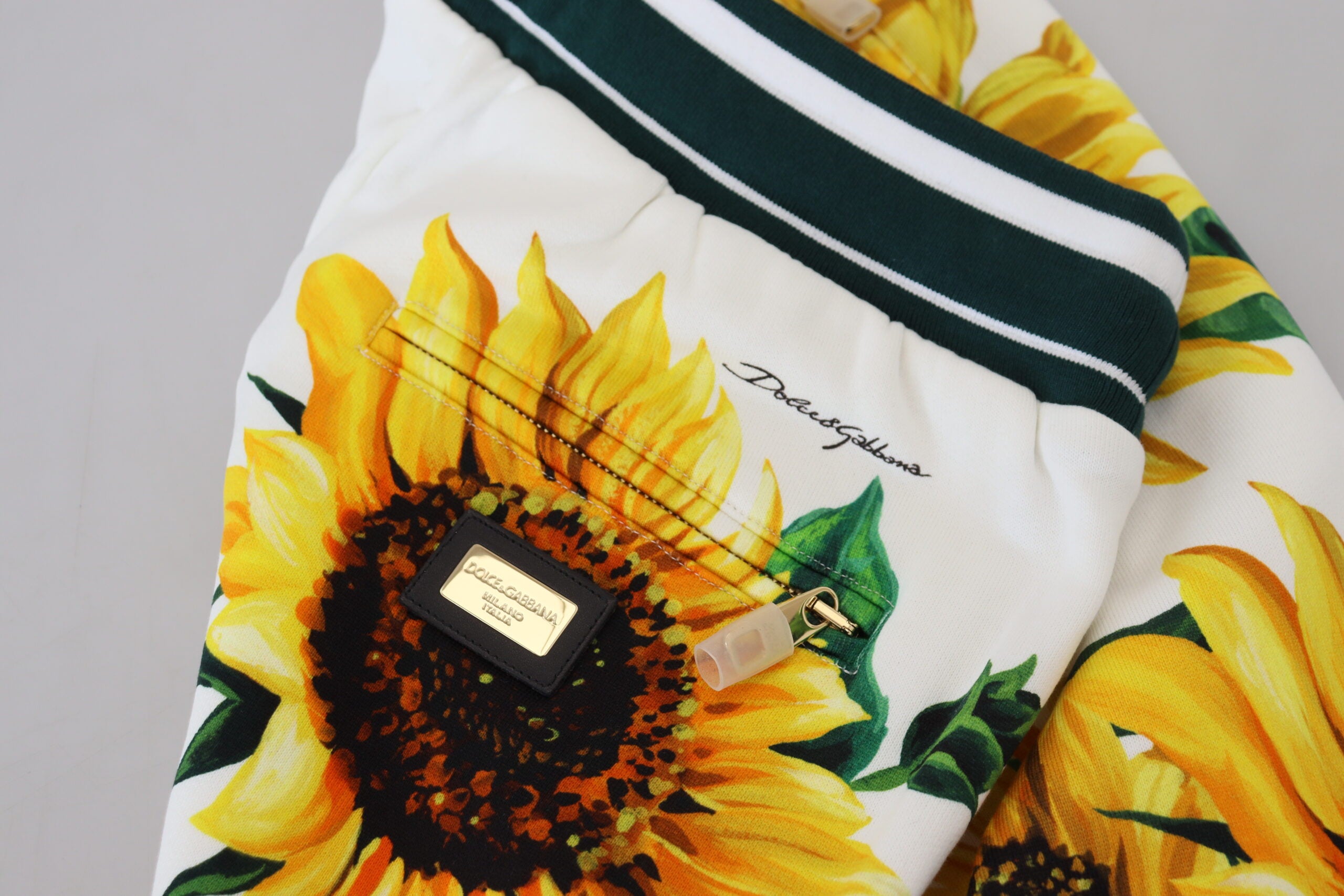 Dolce & Gabbana Sunflower Print Cotton Sweatpants