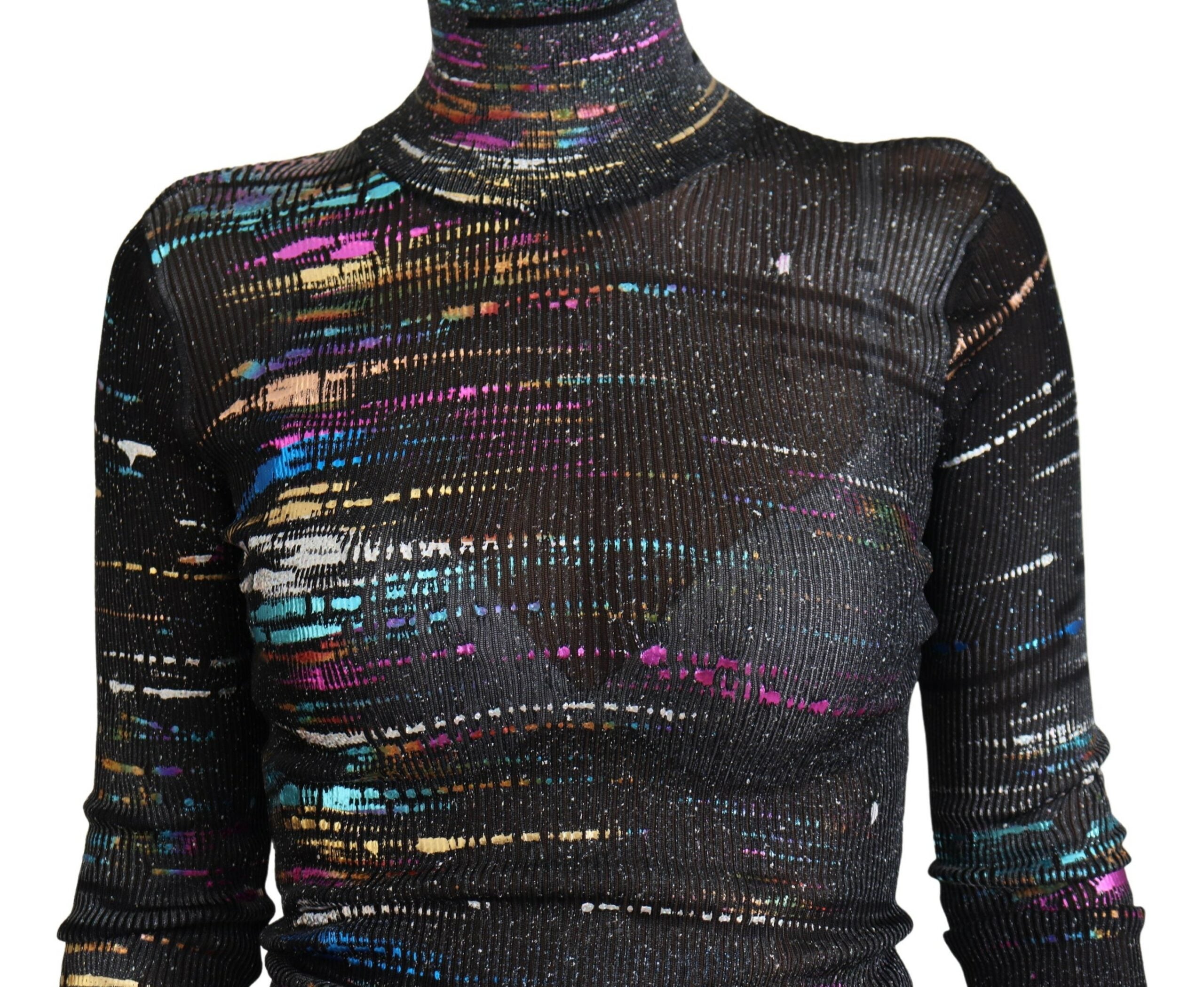 Dolce & Gabbana Elegant Multicolor Turtleneck Pullover Sweater