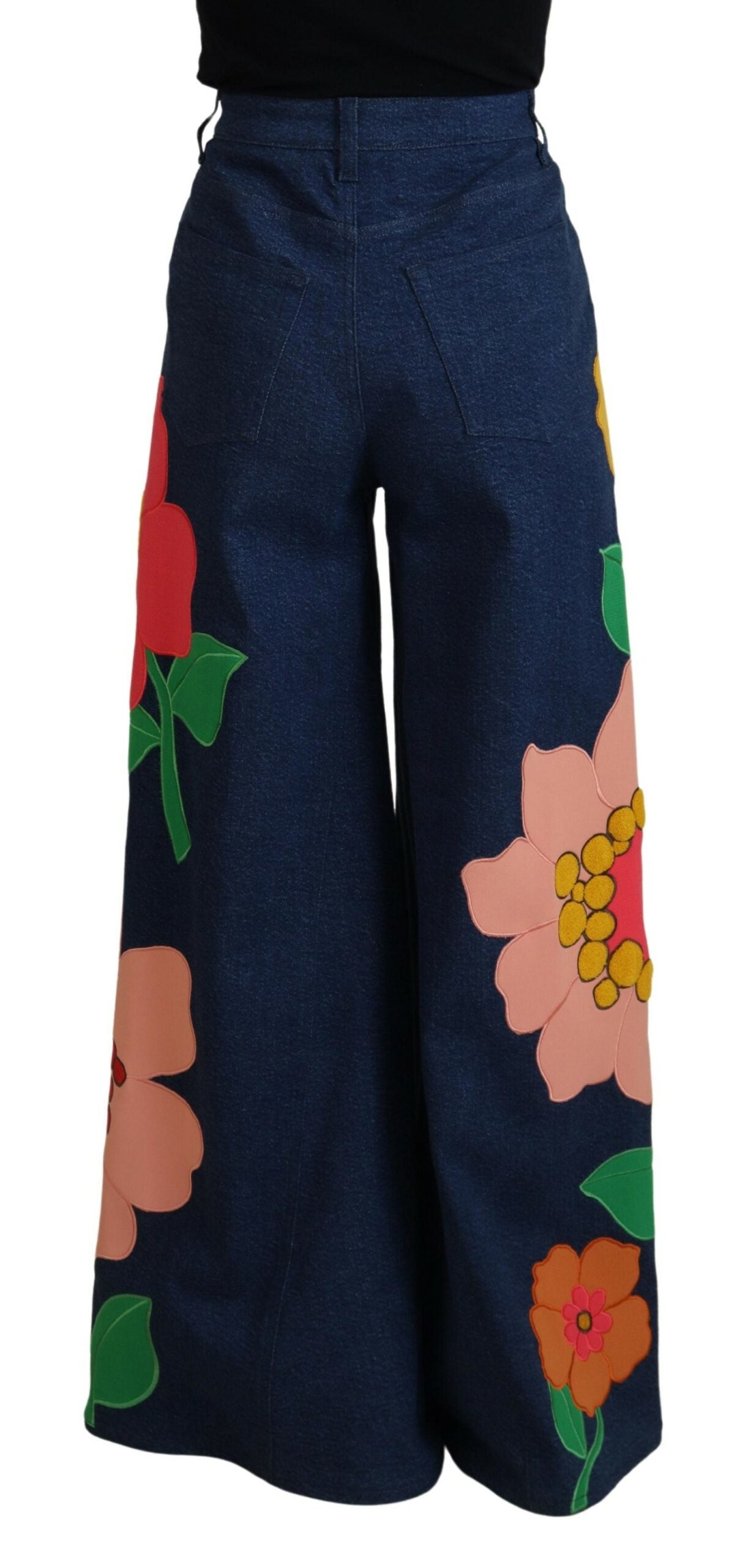 Dolce & Gabbana Elegant High-Waist Wide-Leg Denim Jeans