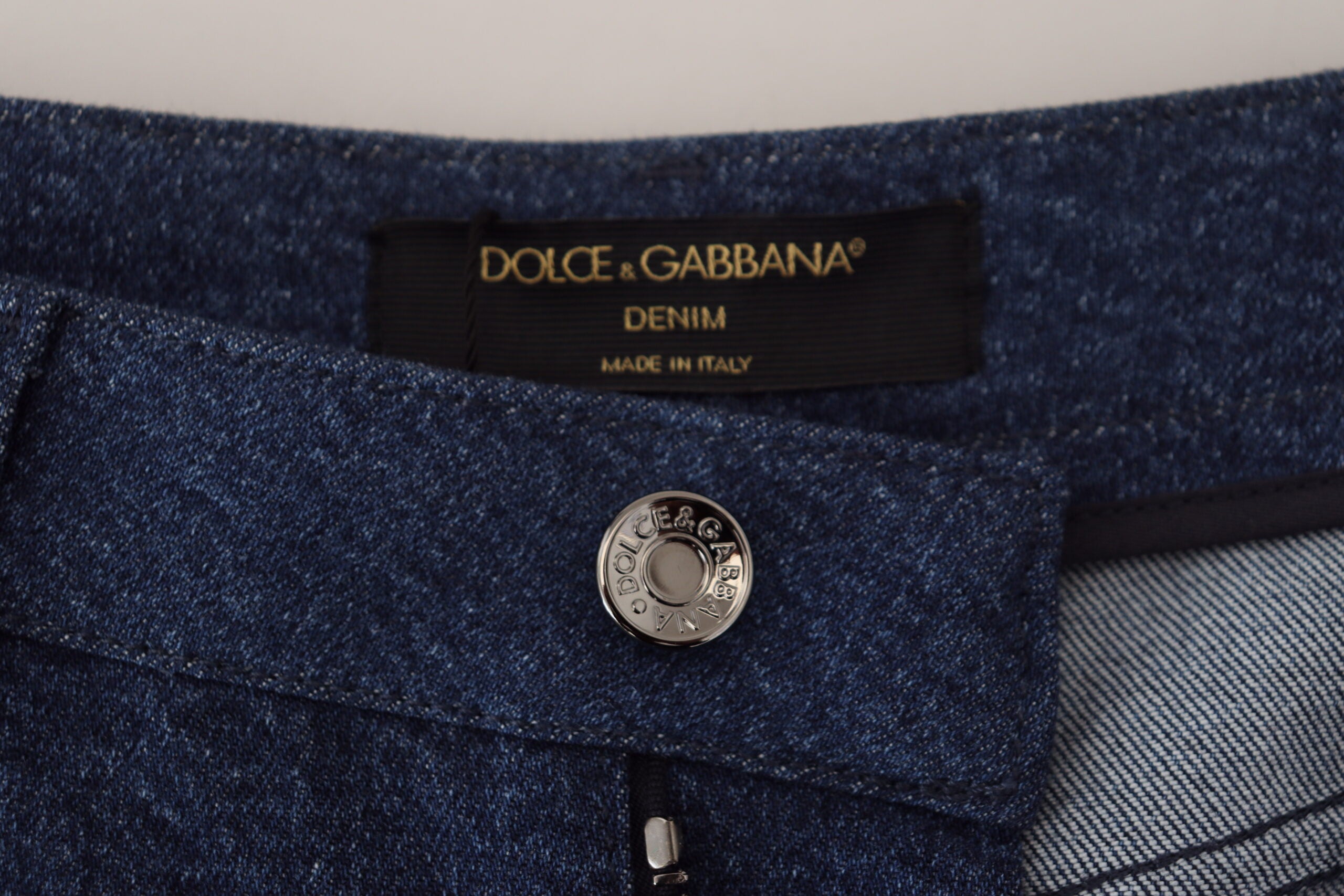 Dolce & Gabbana Elegant High-Waist Wide-Leg Denim Jeans