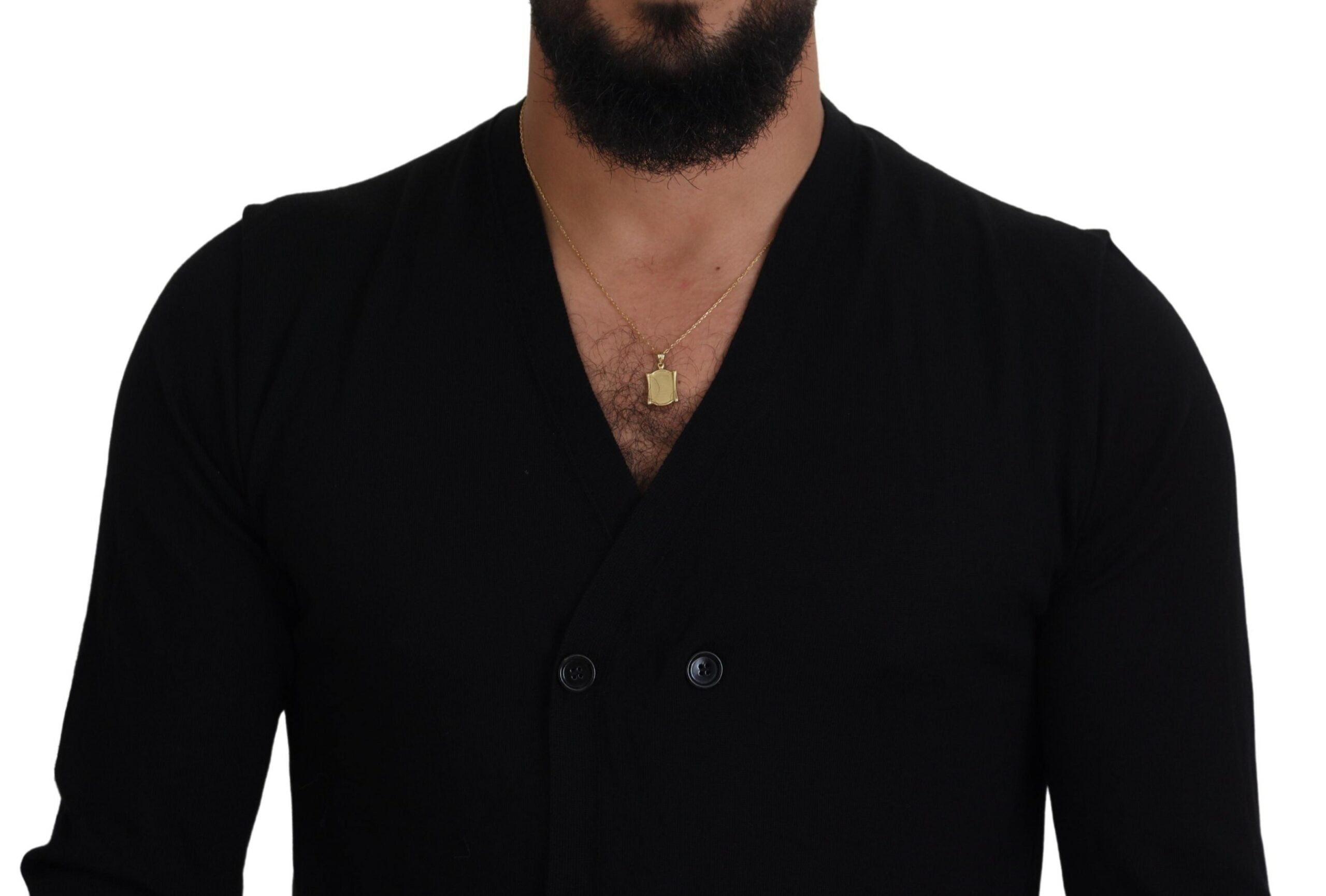 Dolce & Gabbana Elegant Black Cashmere Cardigan Sweater