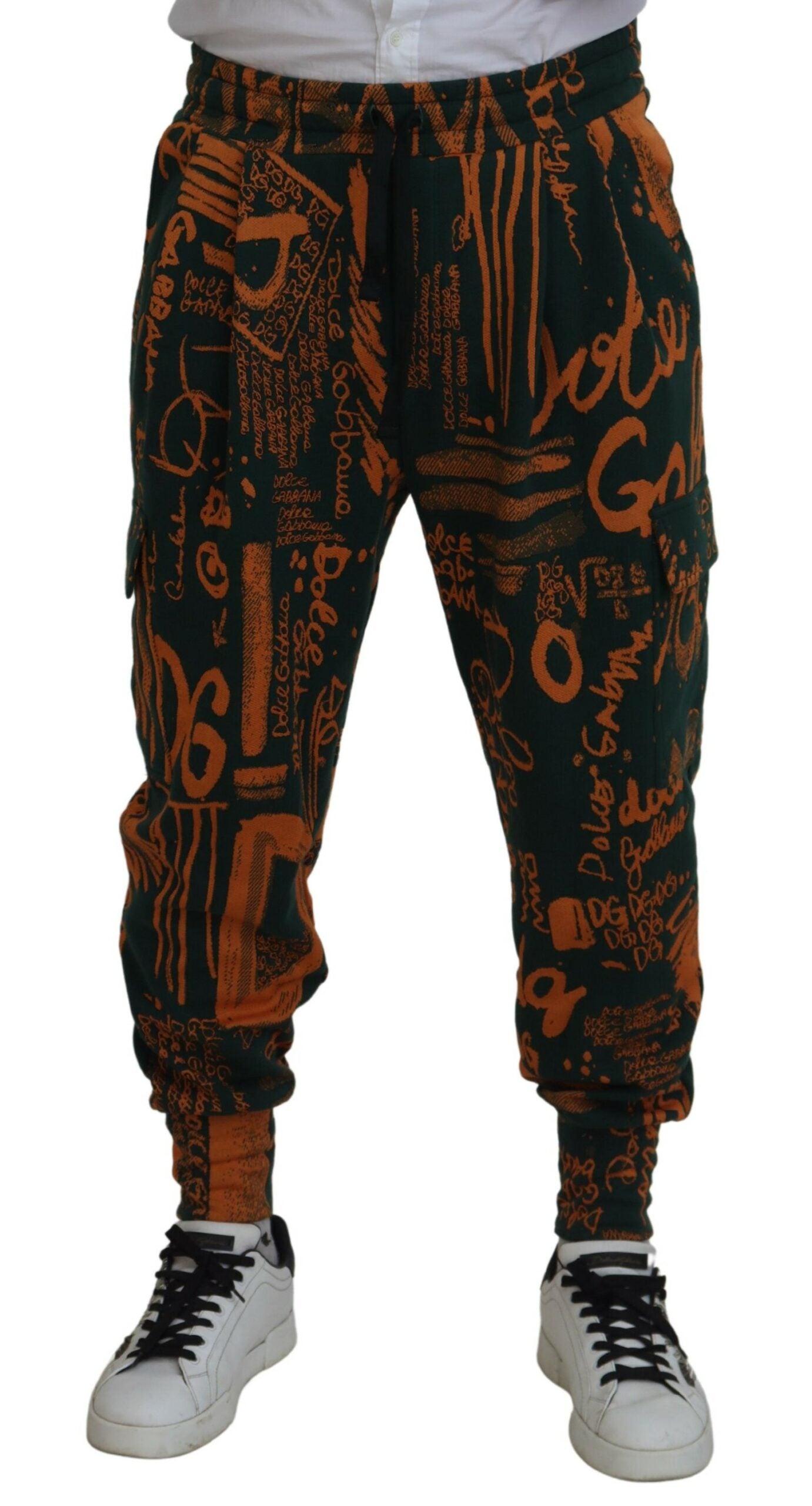 Dolce & Gabbana Multicolor Silk Blend Jogger Cargo Pants