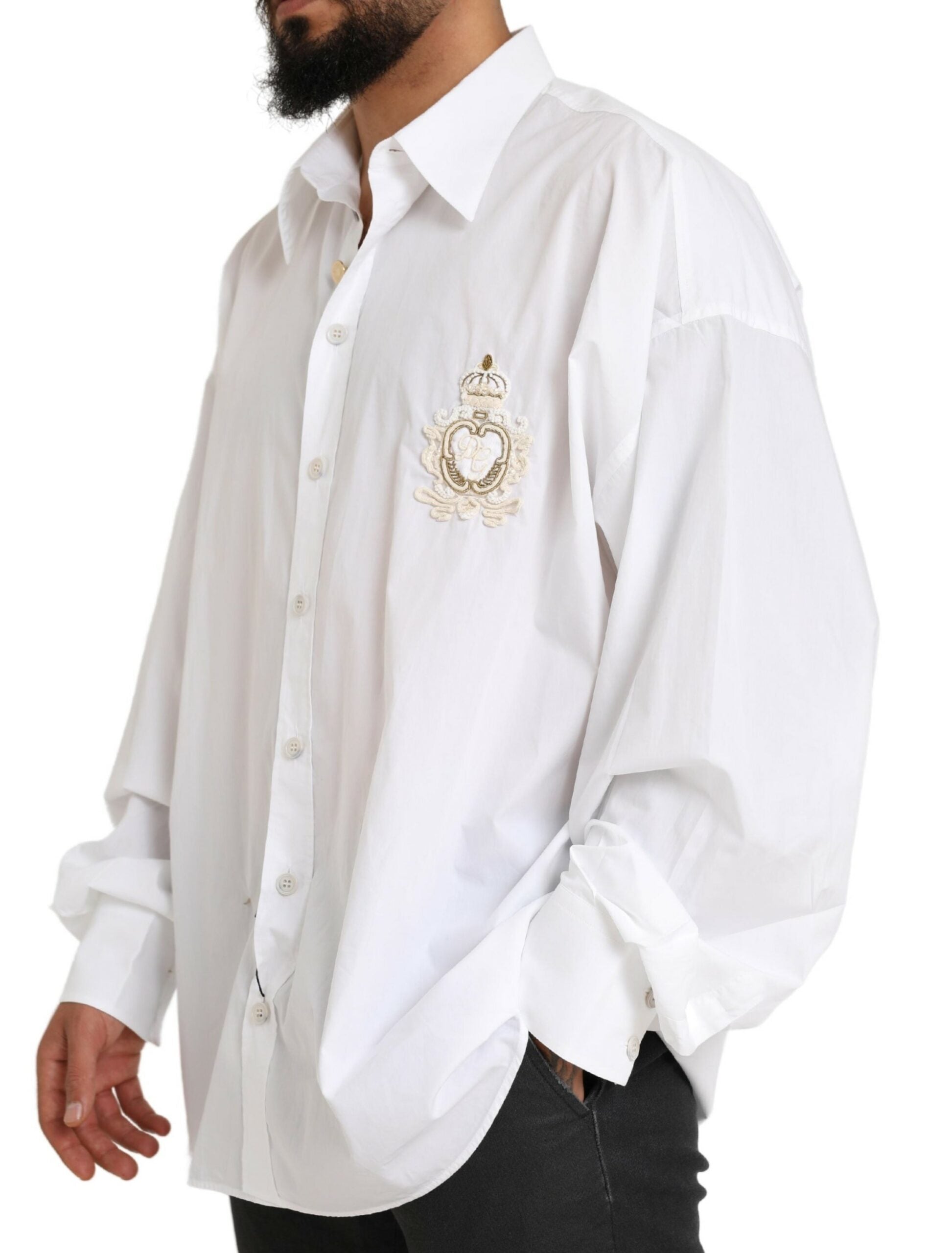 Dolce & Gabbana Elegant White Cotton Formal Shirt