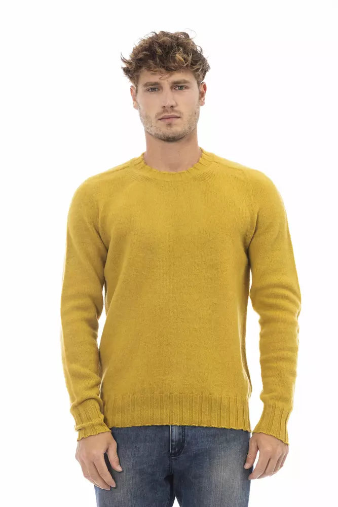 Alpha Studio "Yellow Wool Men Sweater"