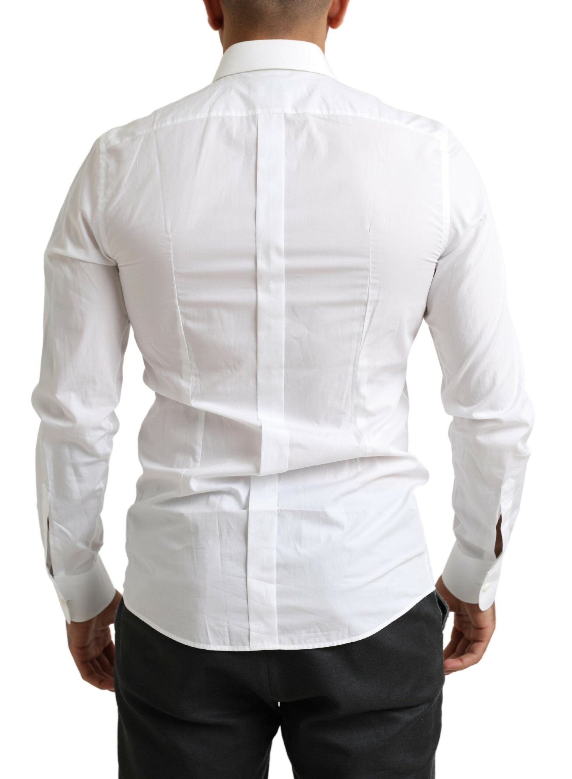 Dolce & Gabbana Italian Designer Slim Fit Tuxedo Shirt